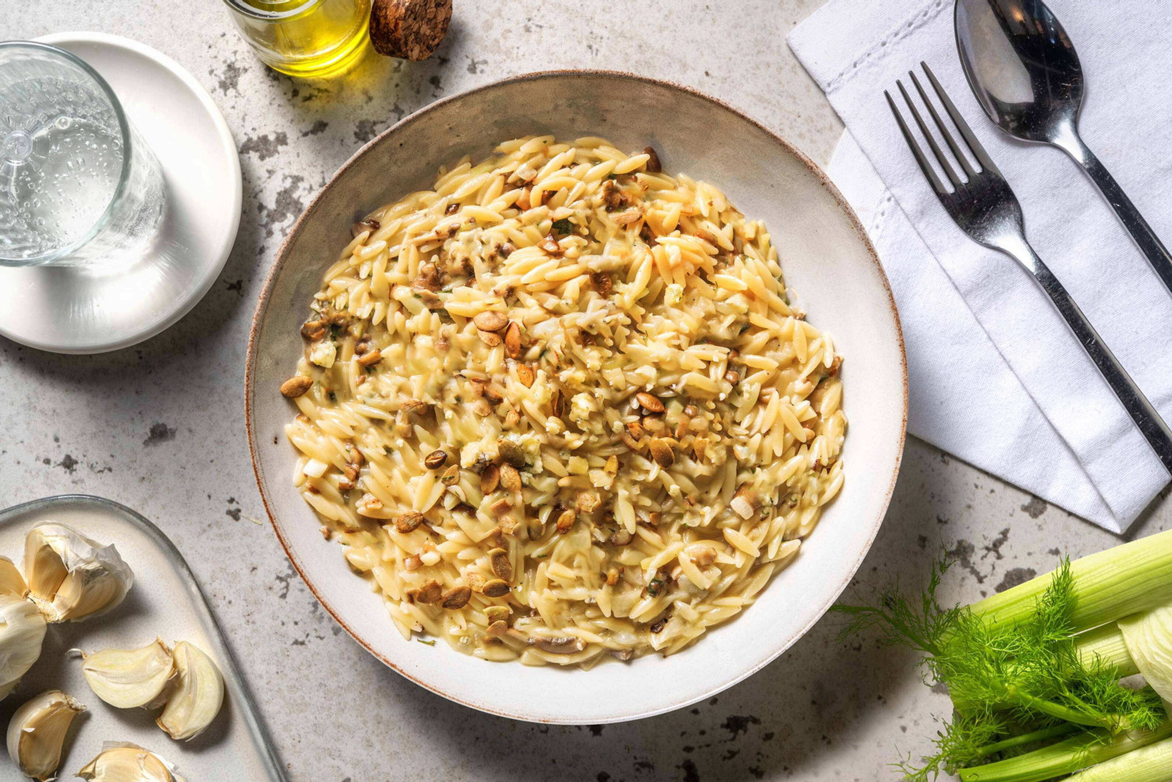 Orzo met venkel en pecorino