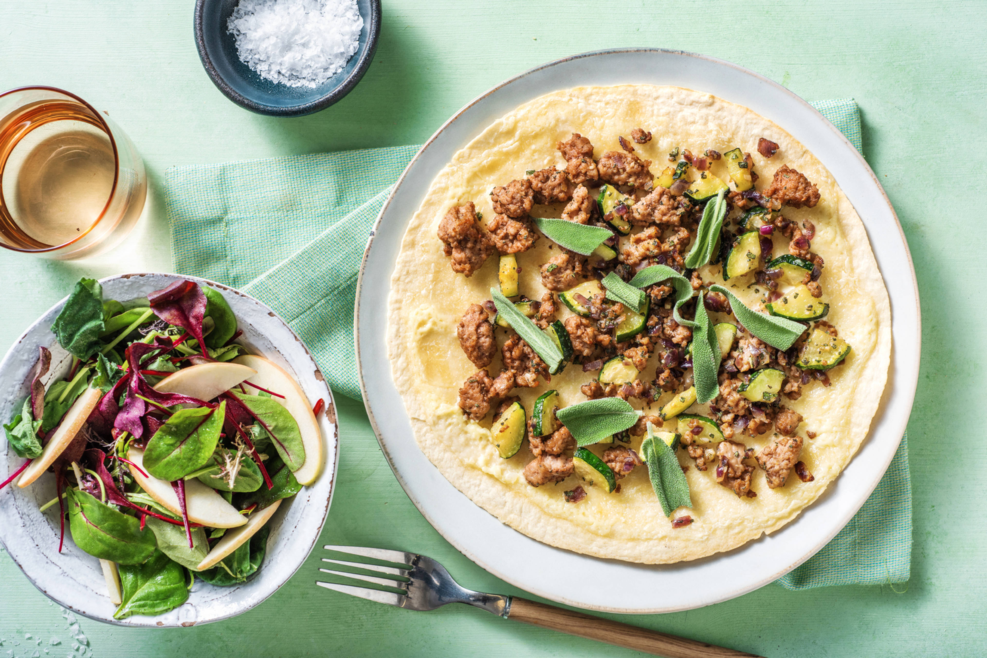 Snabb tortillapizza