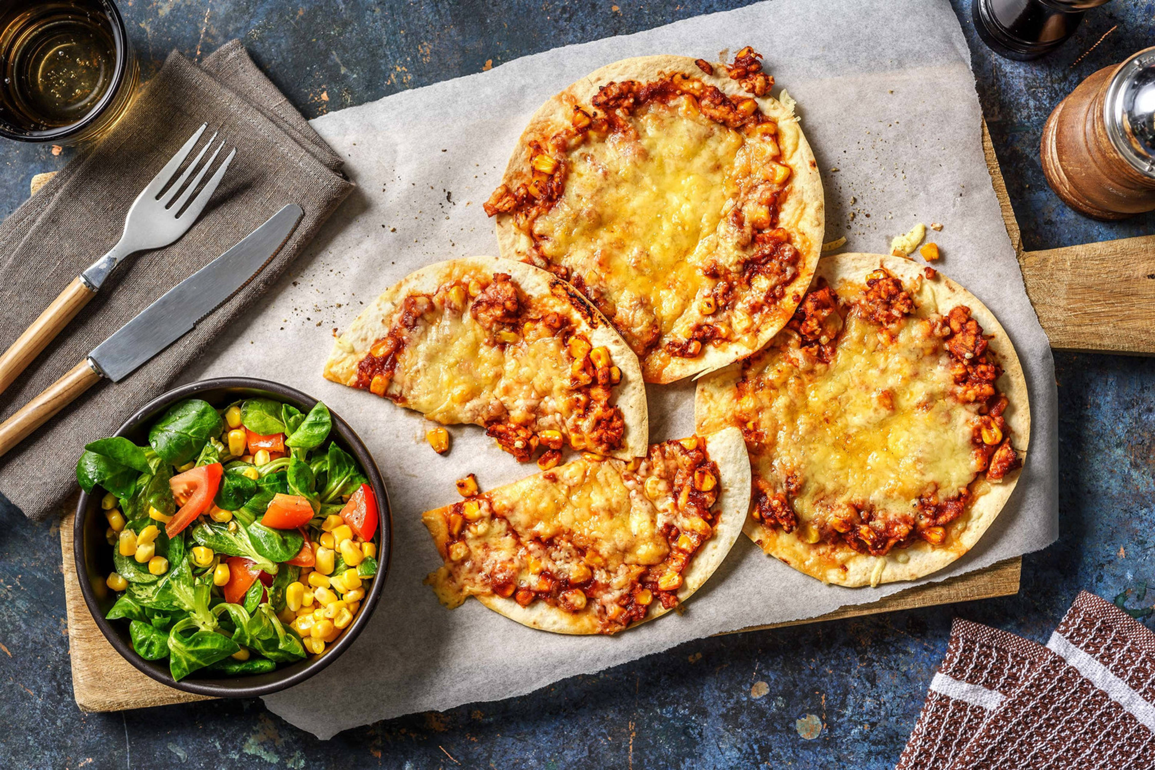 Double protein - Tostada de poulet en double portion