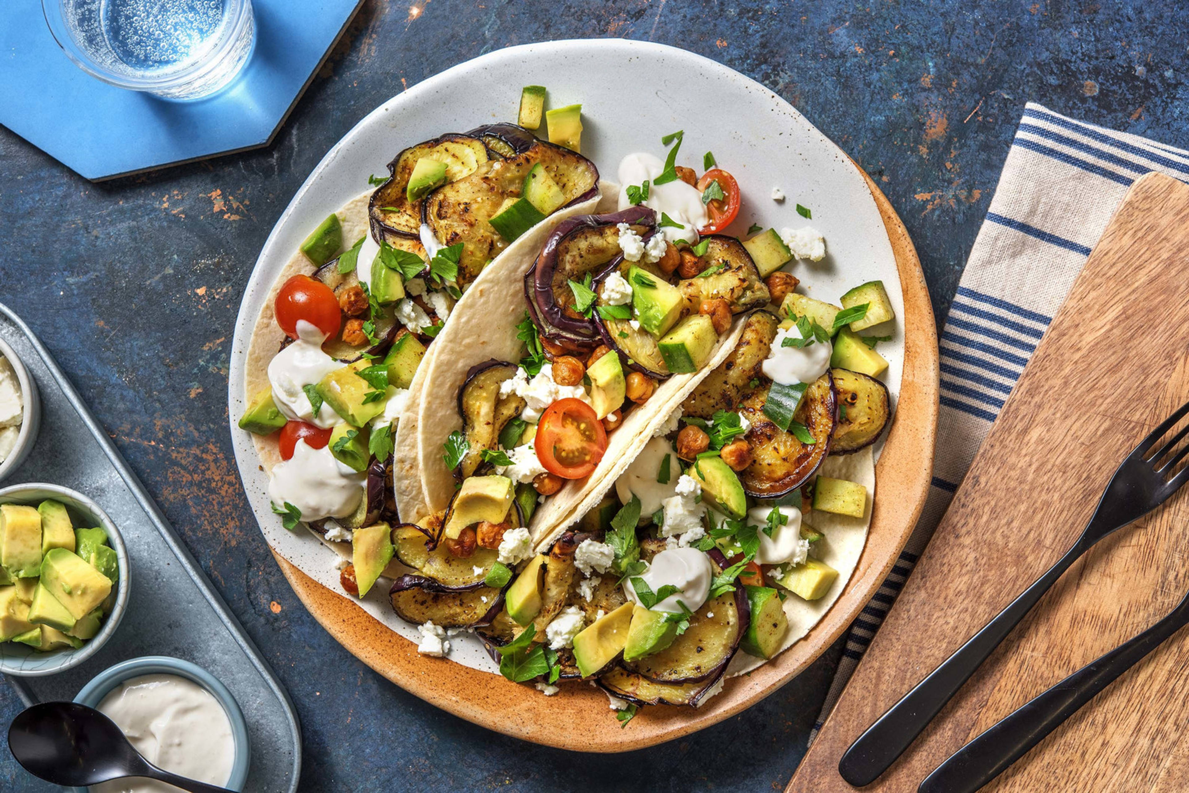 Double veggie - Tortilla's met gebakken kikkererwten en feta