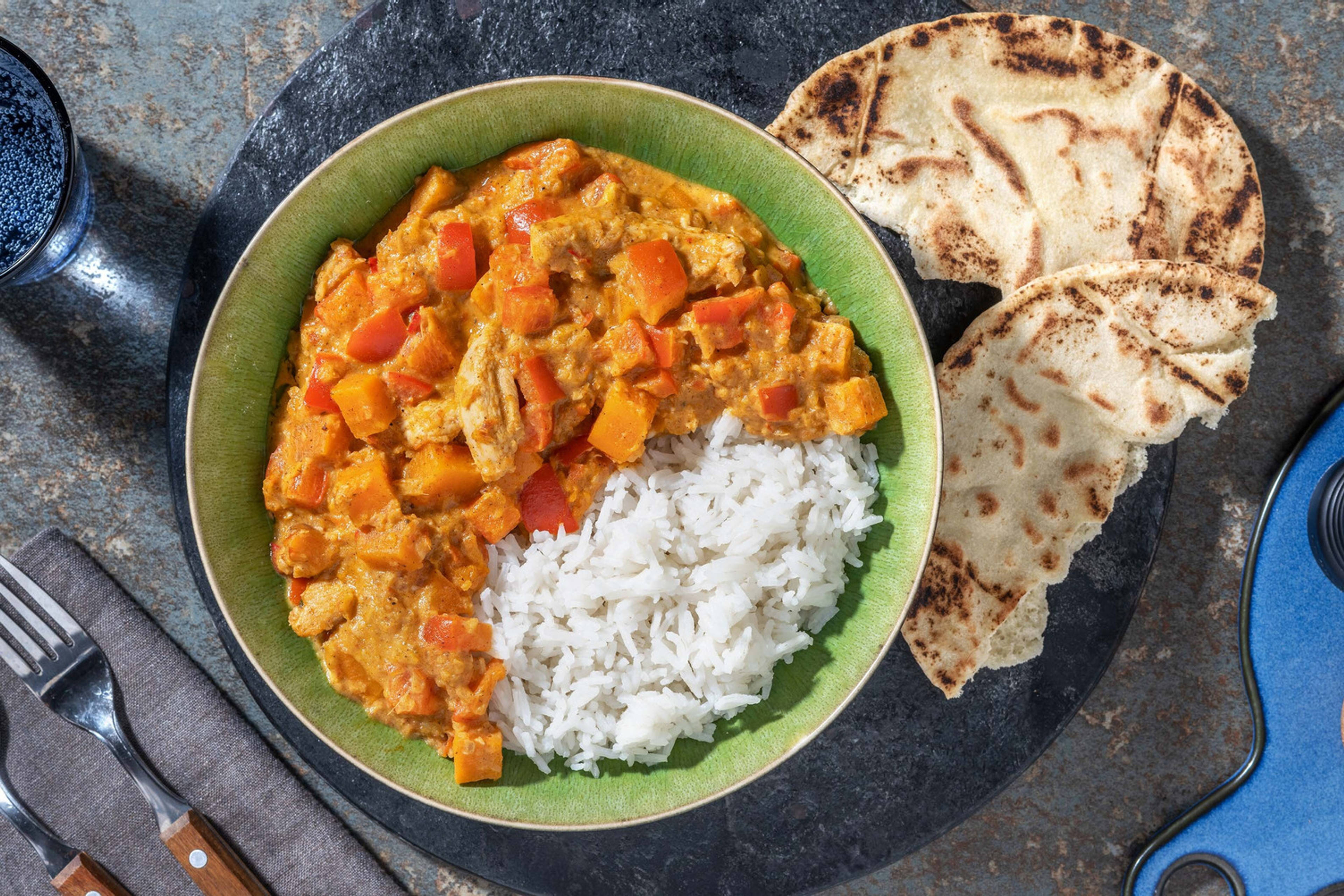 Curry de poulet à l'africaine