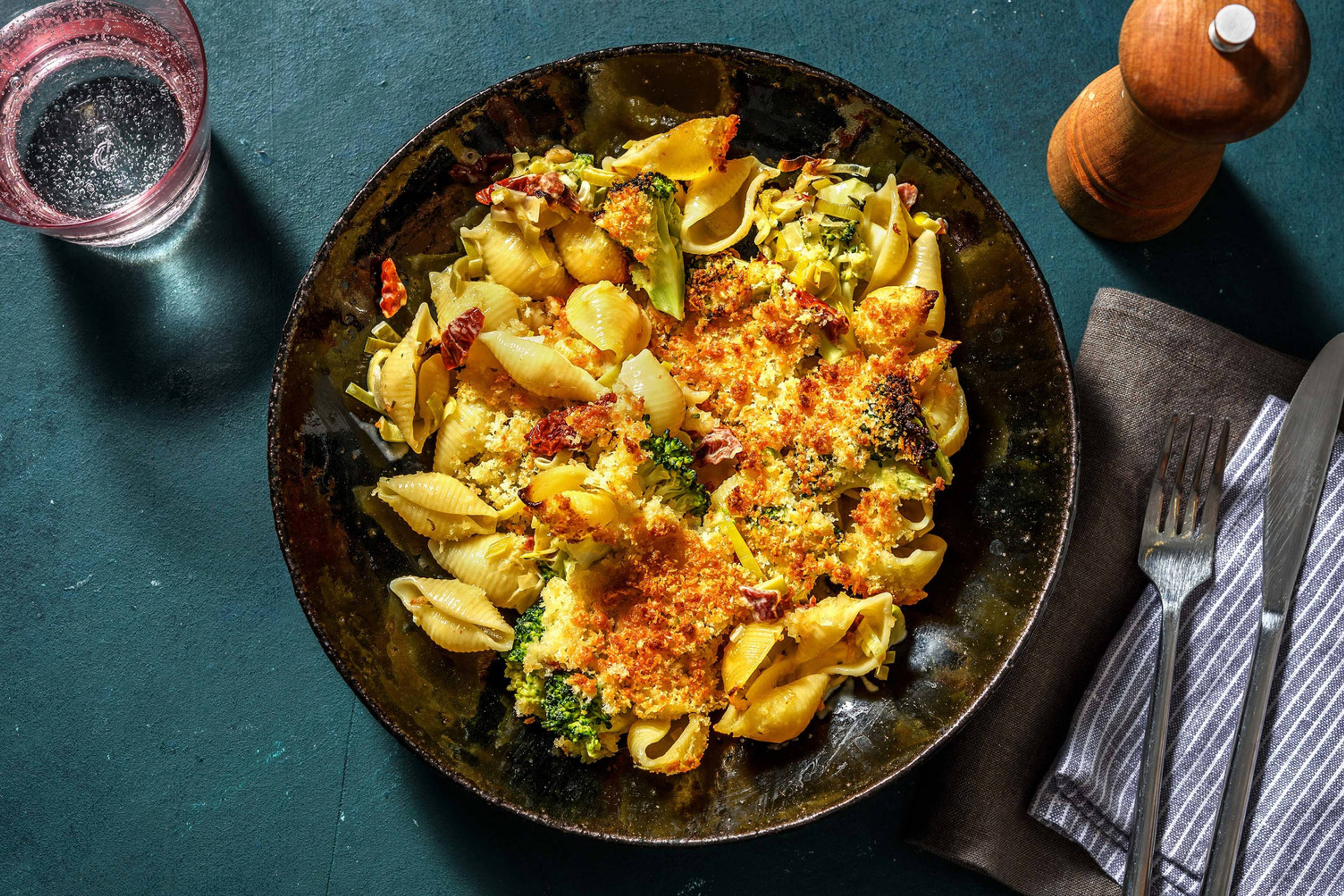 Gegratineerde pastaschotel