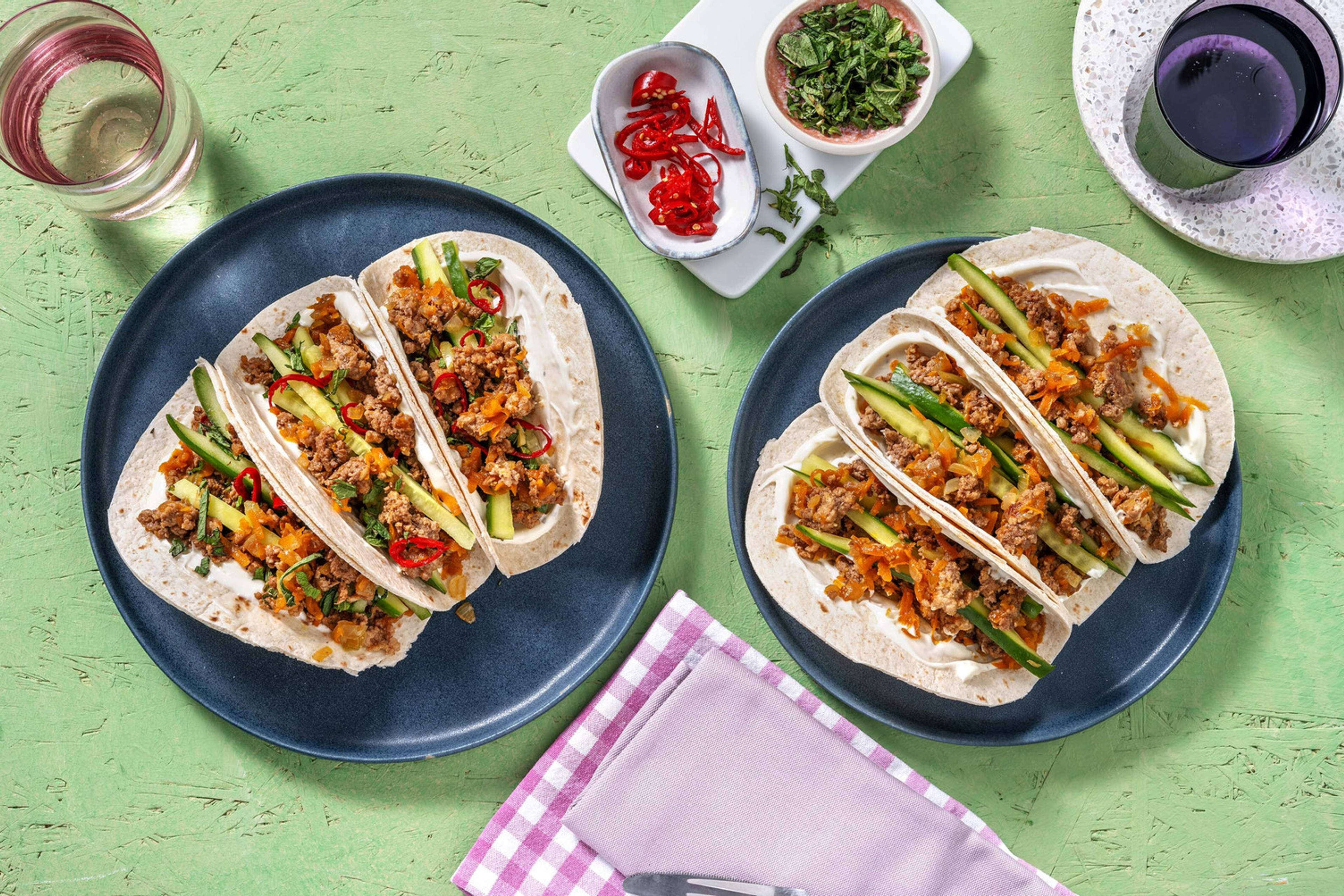Tacos di maiale stile vietnamita