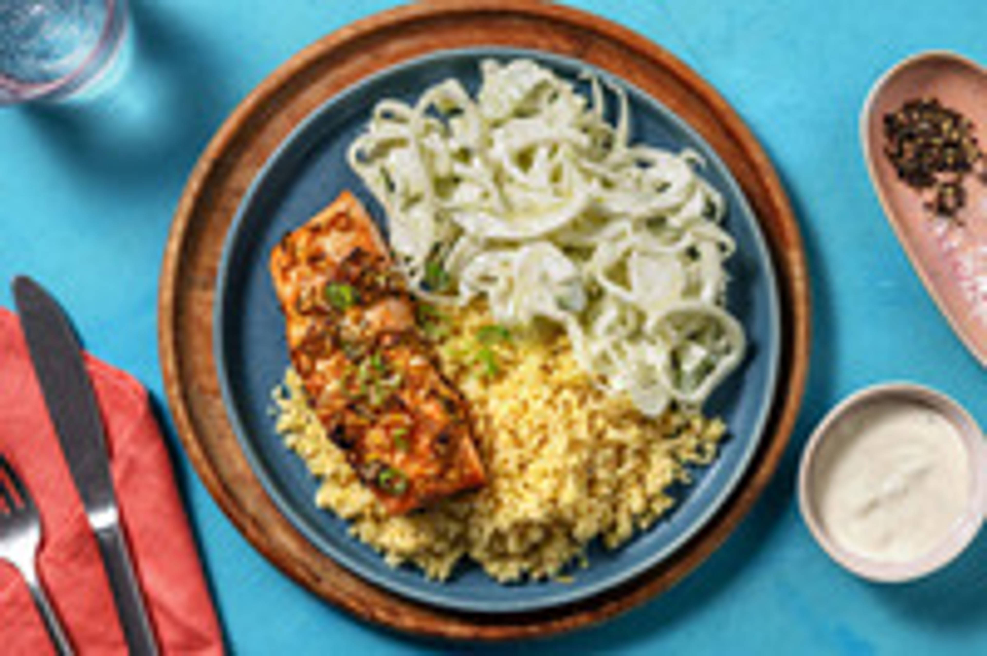 Salmone con vinaigrette asiatica