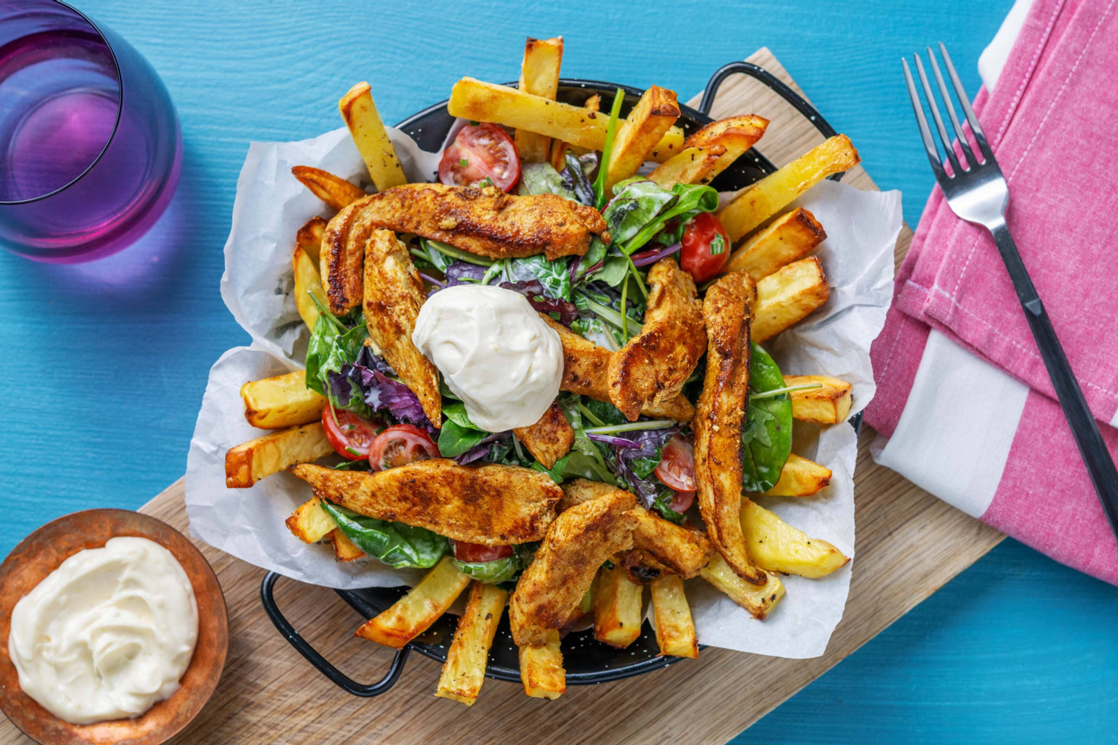 Gyros di pollo in stile kebab