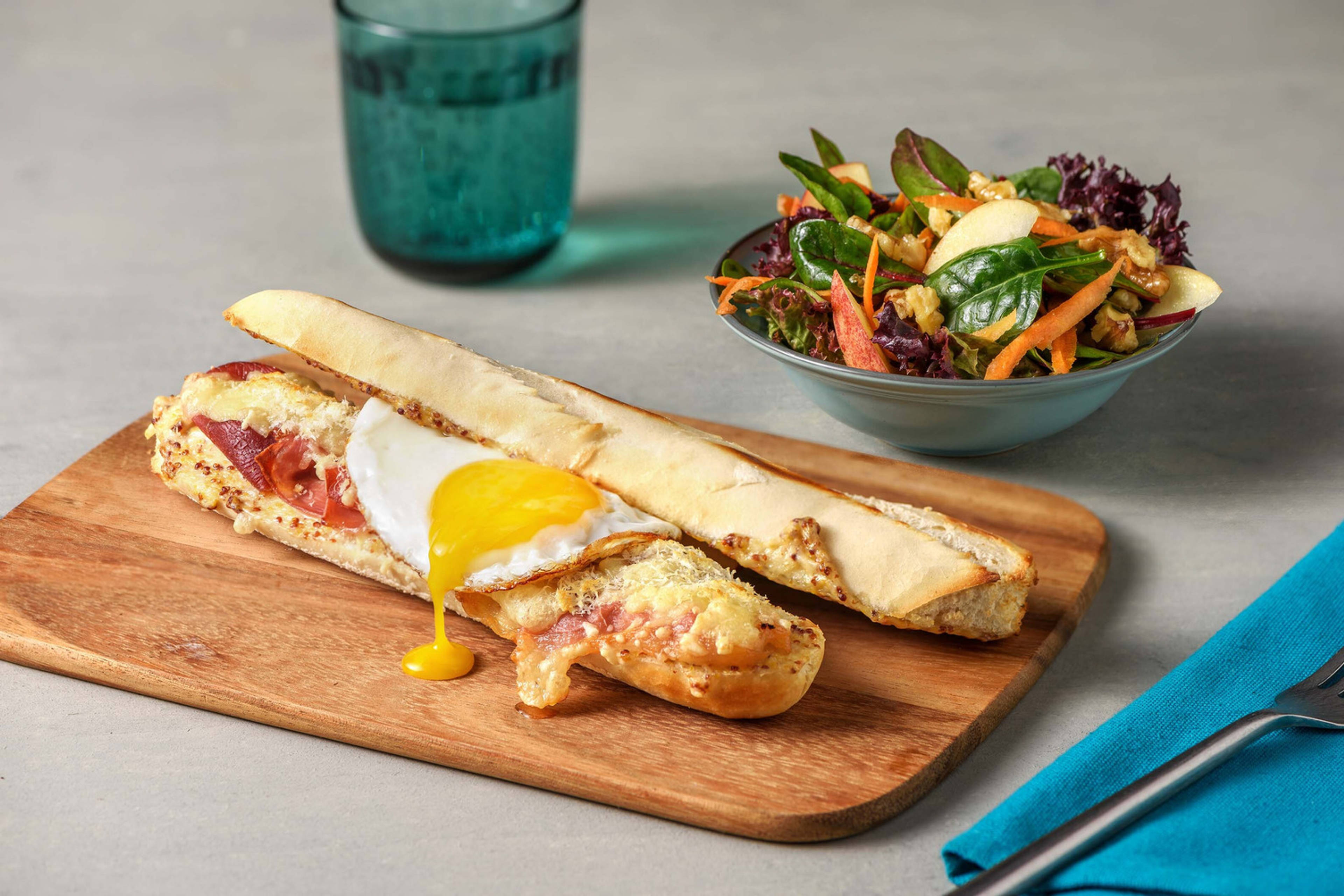 Croque madame-inspirert sandwich 
