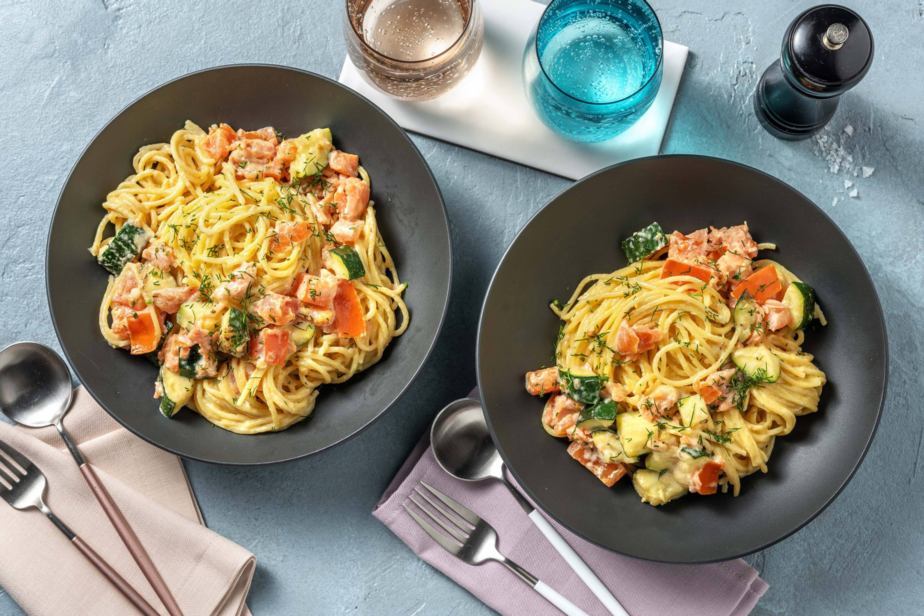Røget laksepasta