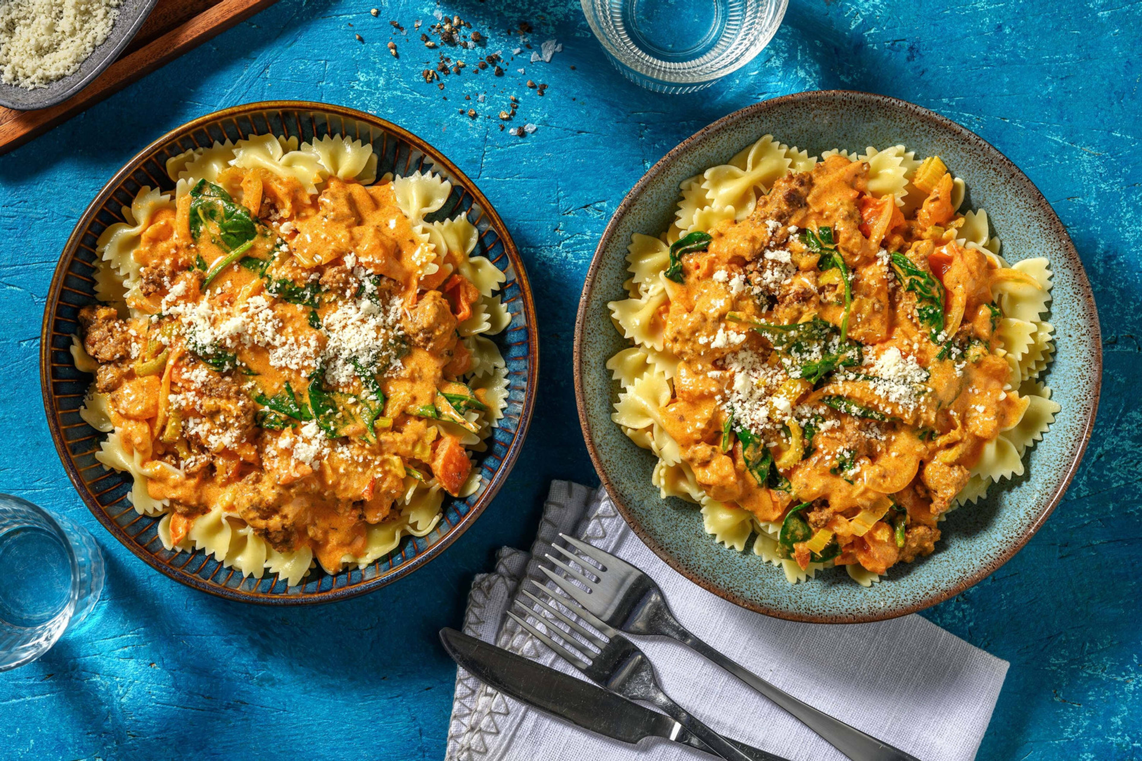 Calabresedressad pasta