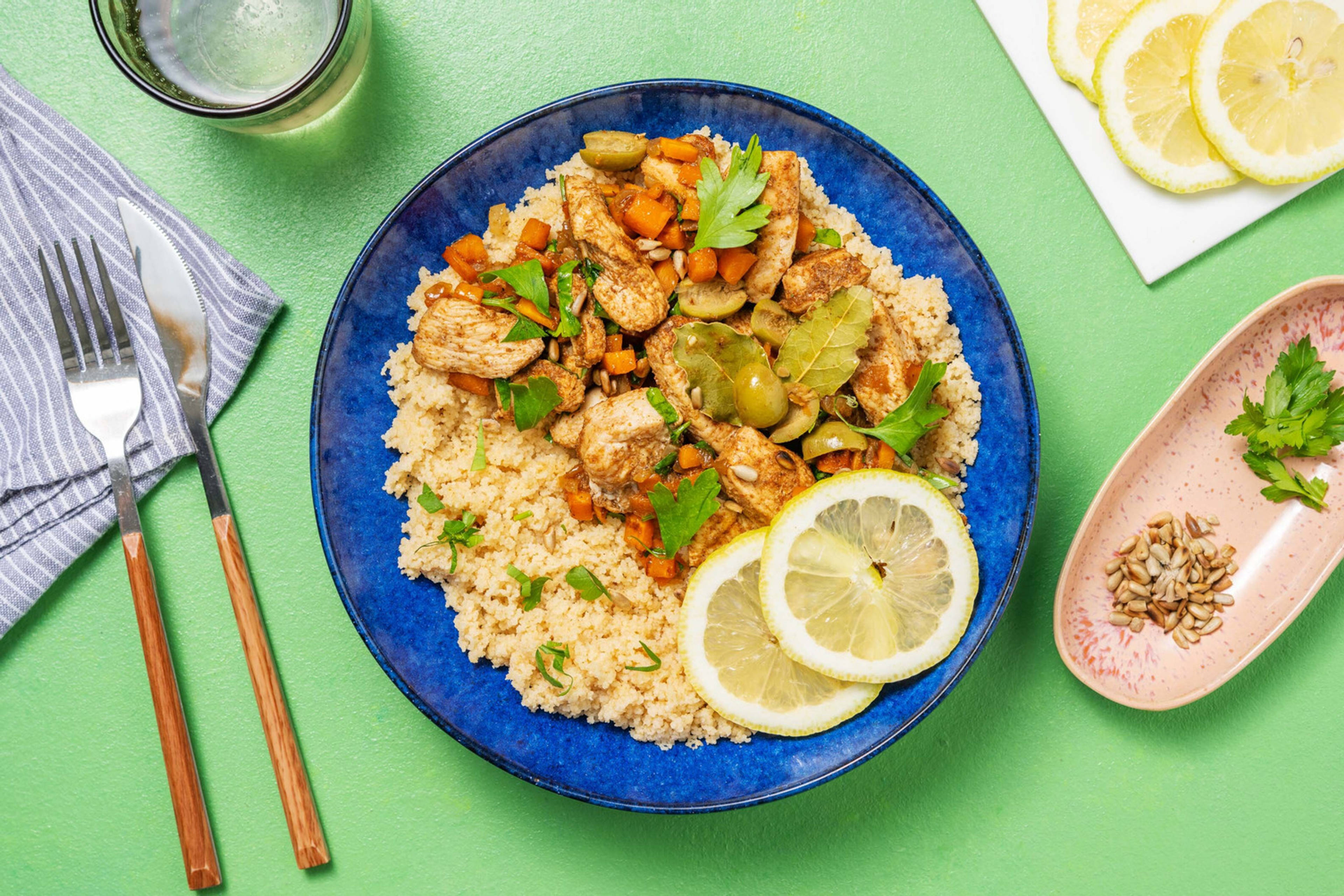 Pollo M'qalli alle olive, spezie e limone