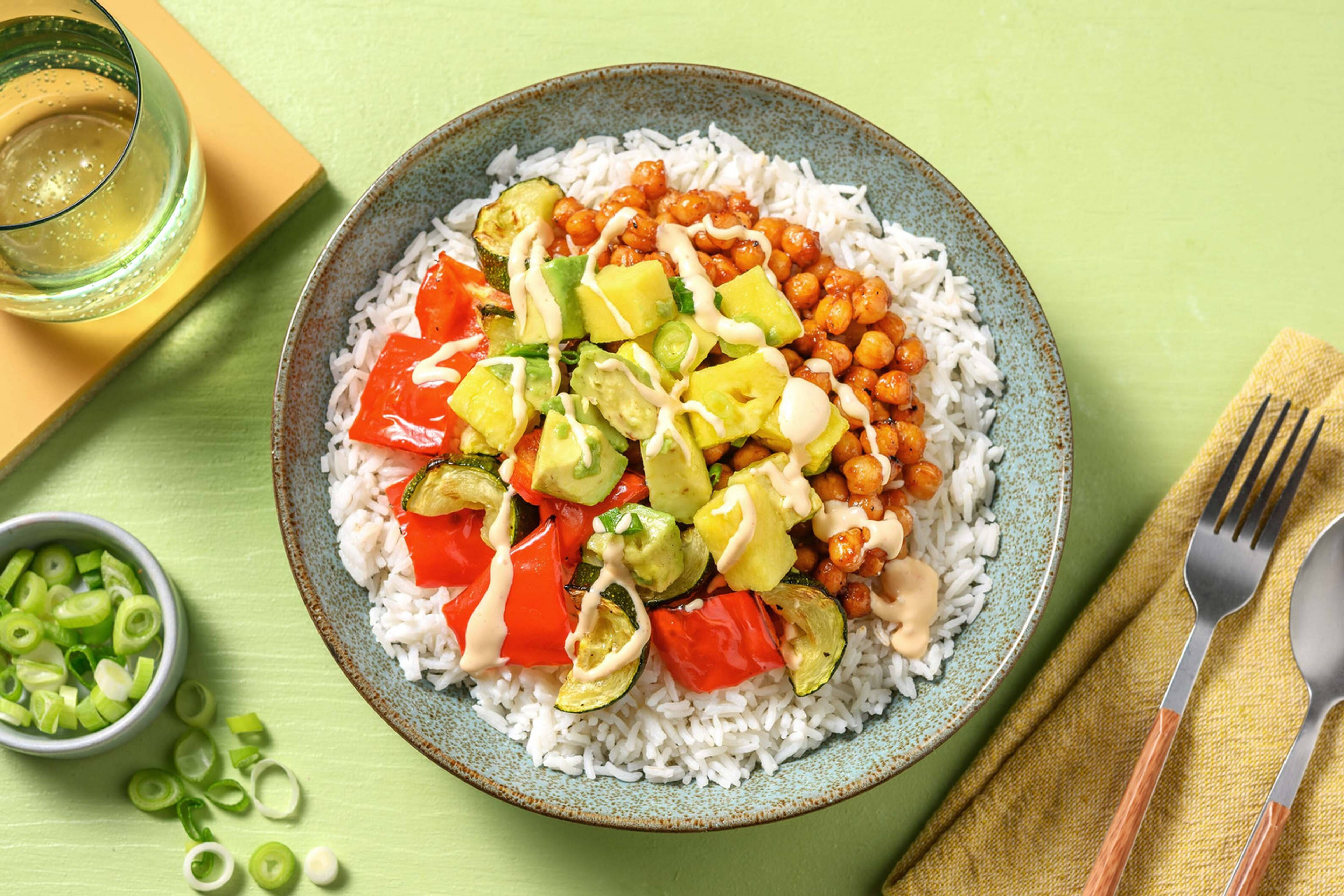 Hawaiiansk BBQ-kikærtebowl