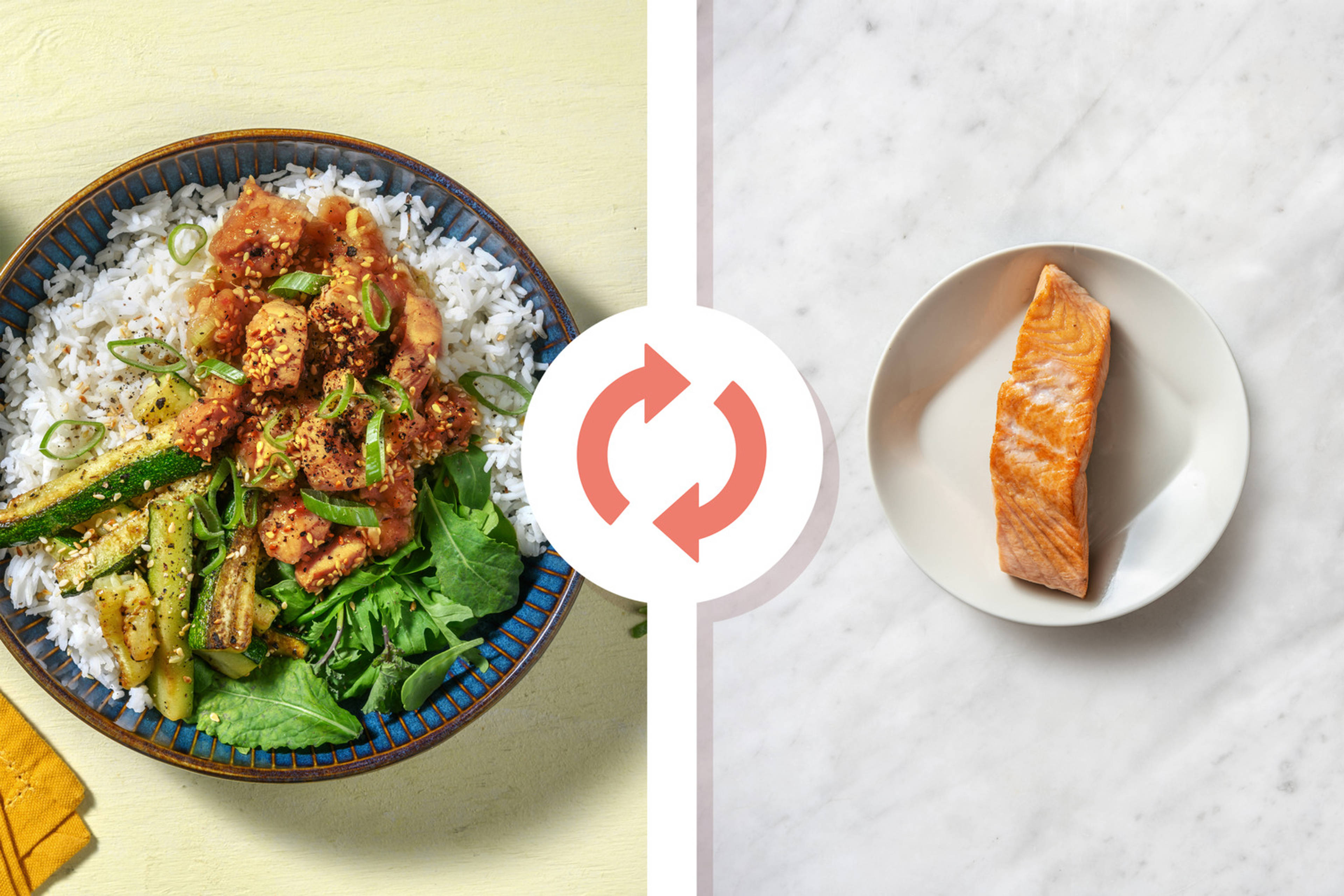 Salmone e pera alla coreana