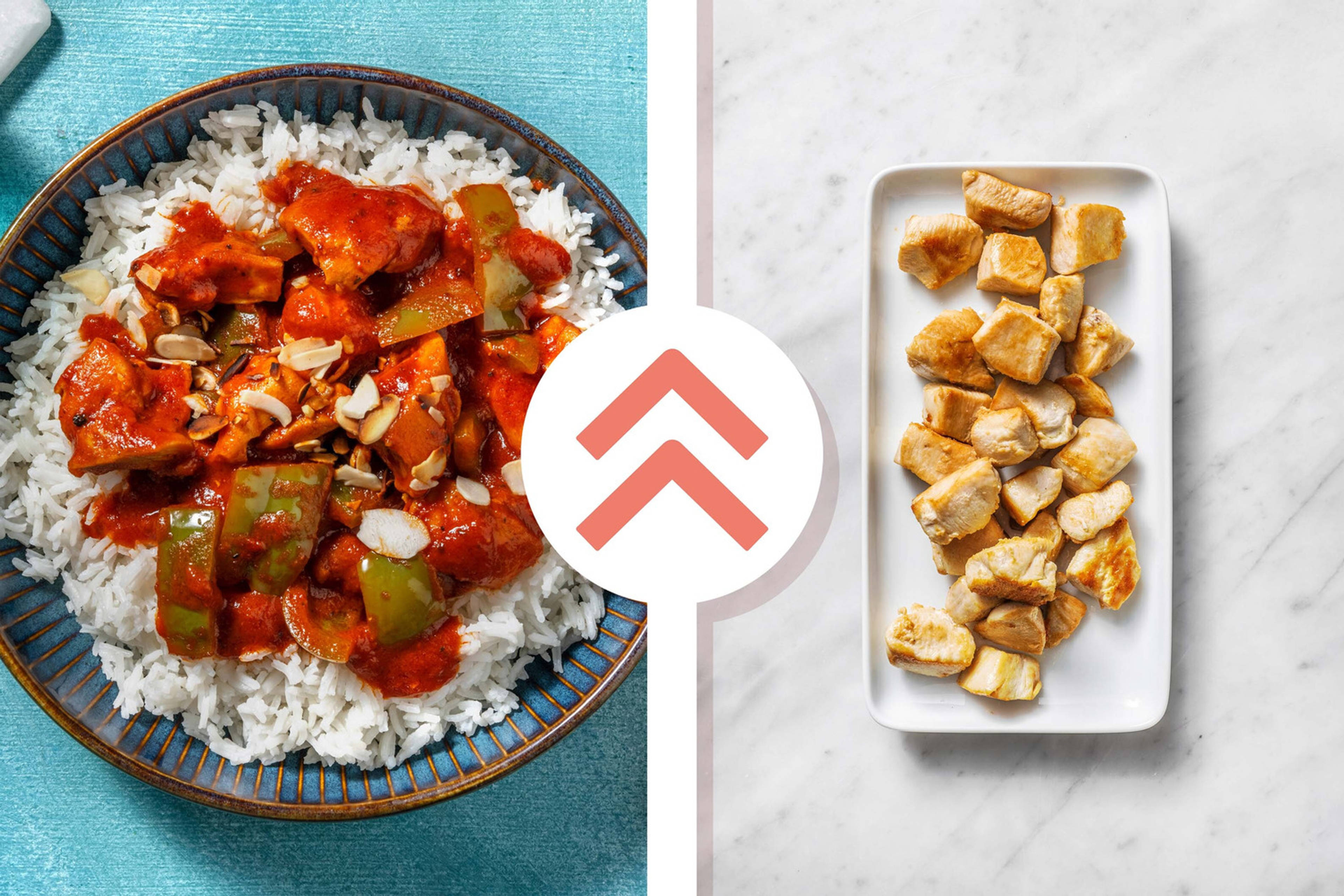 Diced Chicken Breast and Pepper Rogan Josh Style Curry