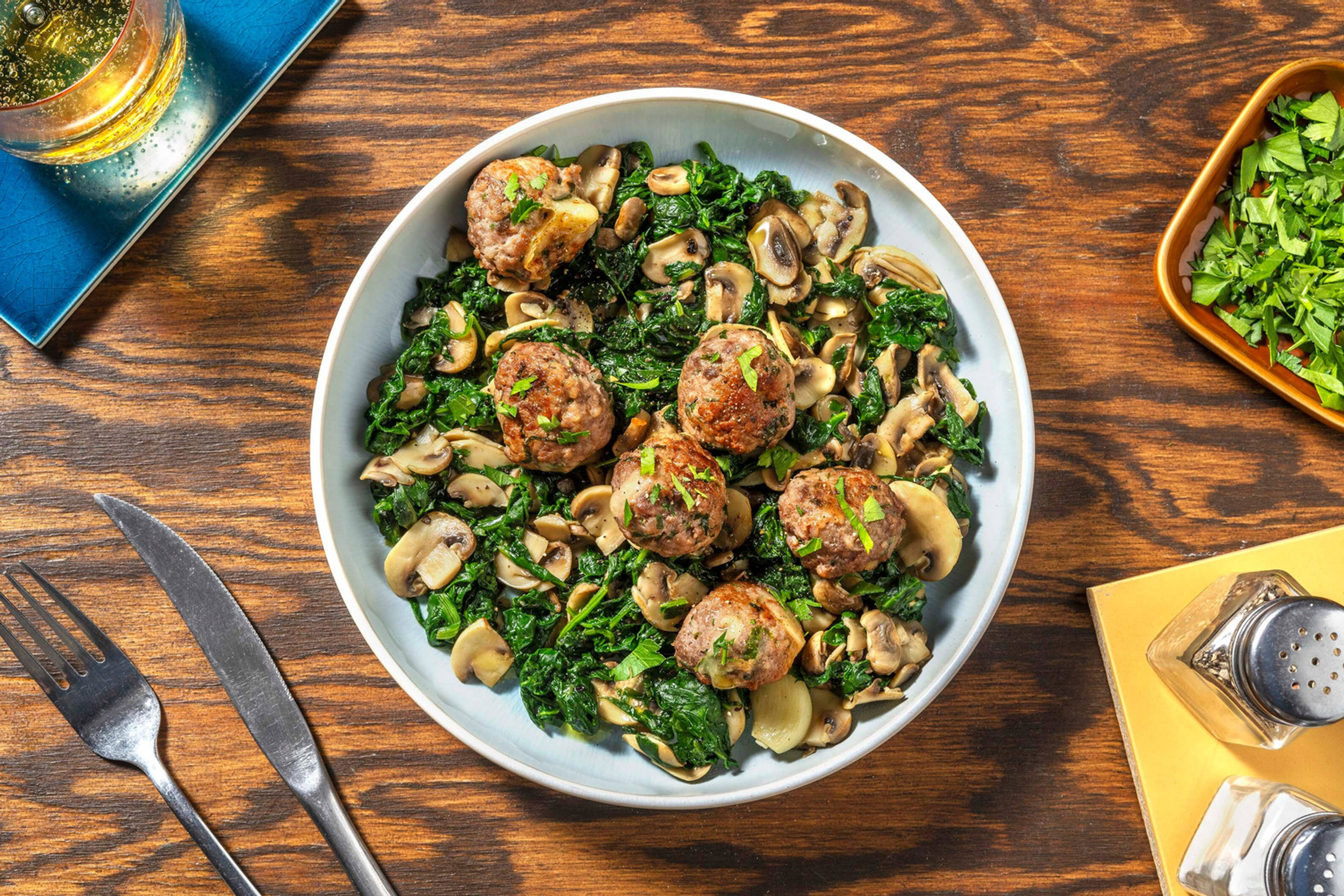 Polpette di carne ripiene di fontal filante 