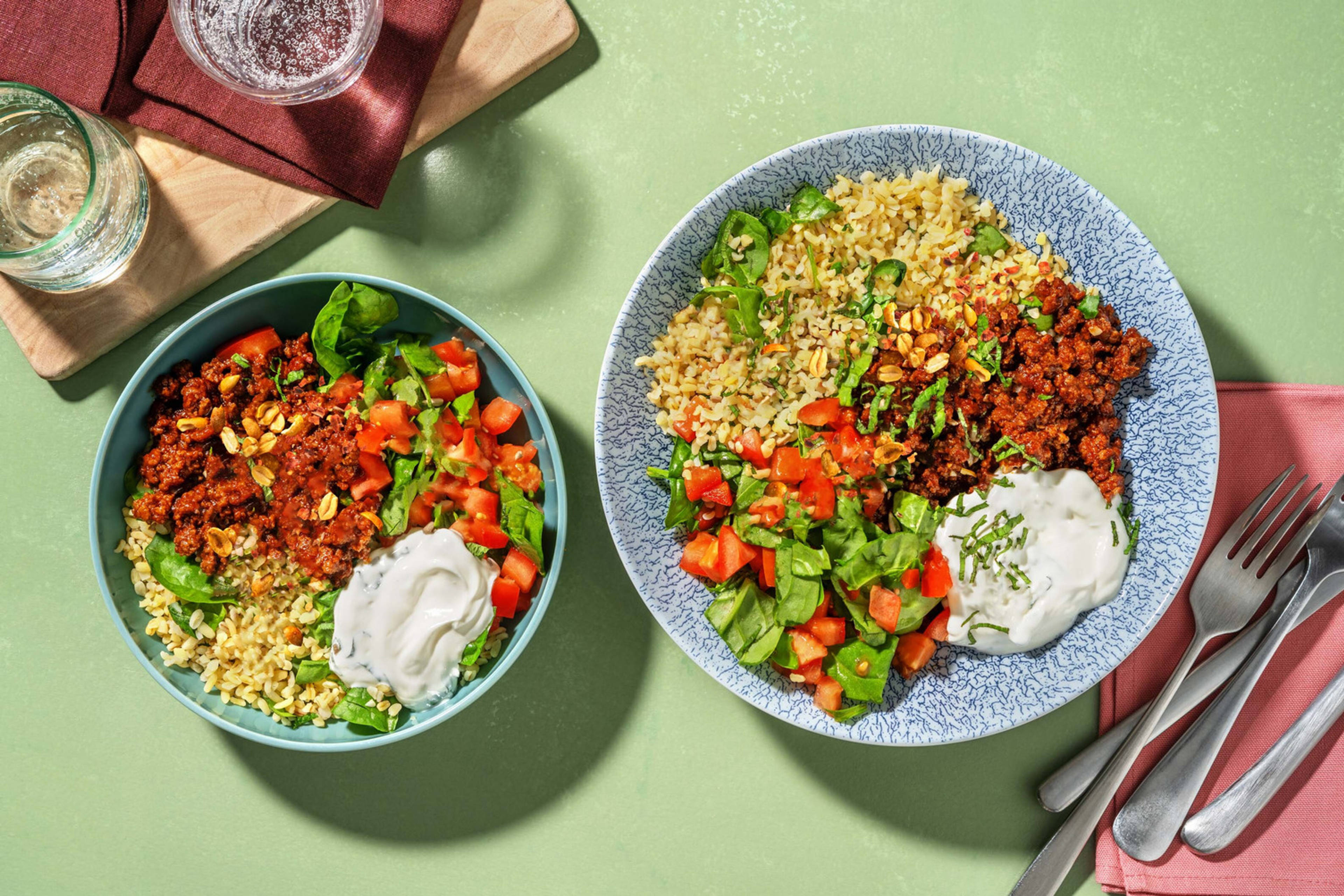 Indisk oksekødsbowl