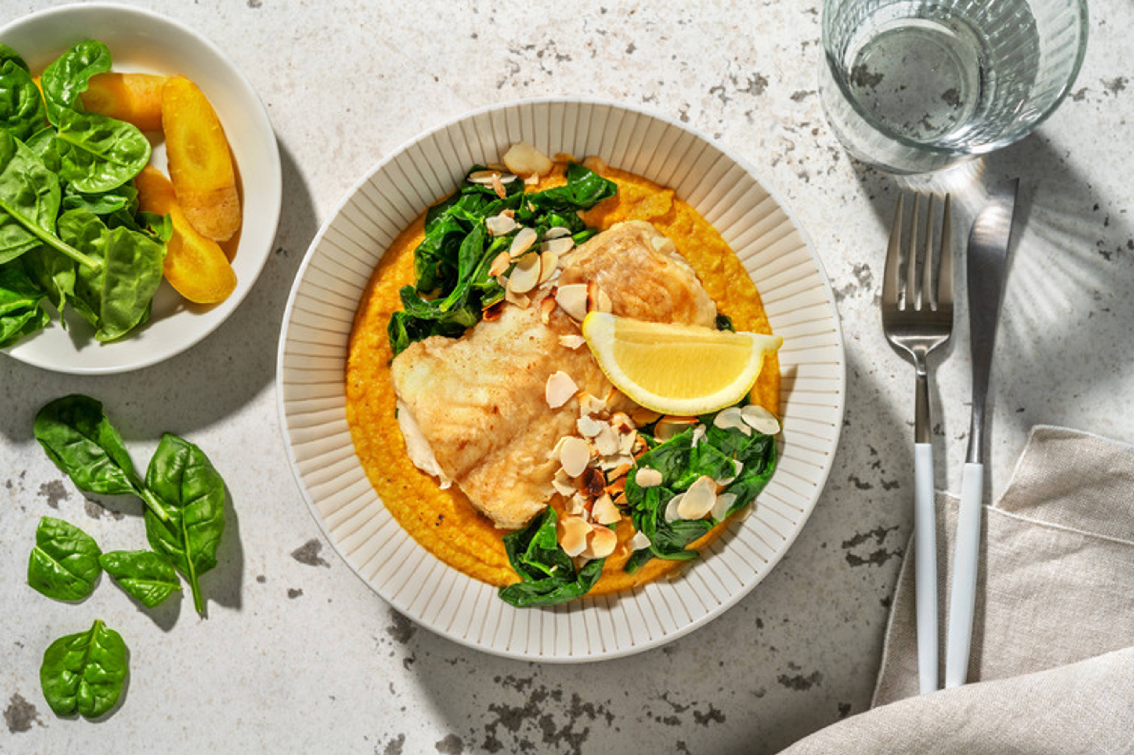Hake and Carrot Puree
