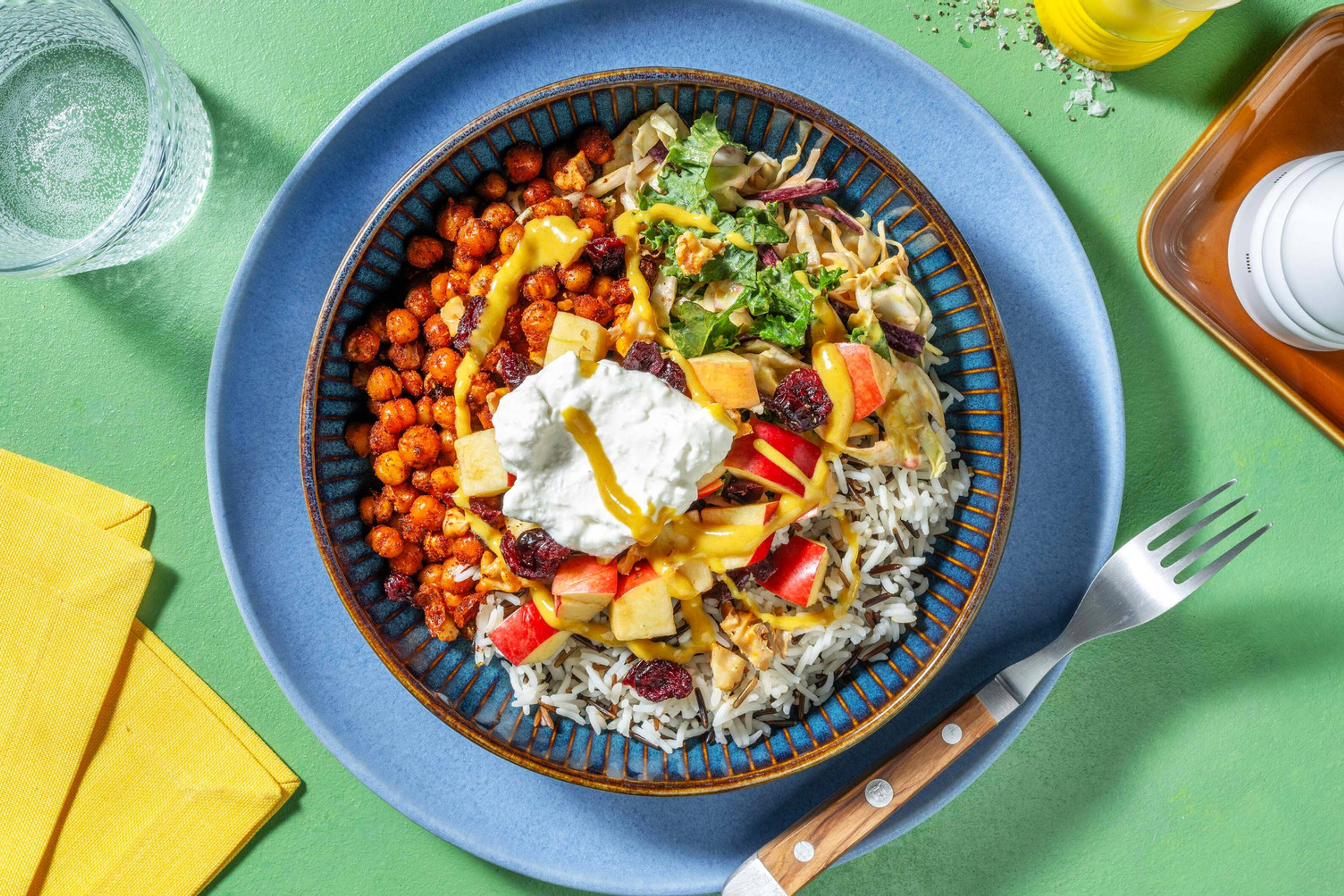 Krydret kikærtebowl 