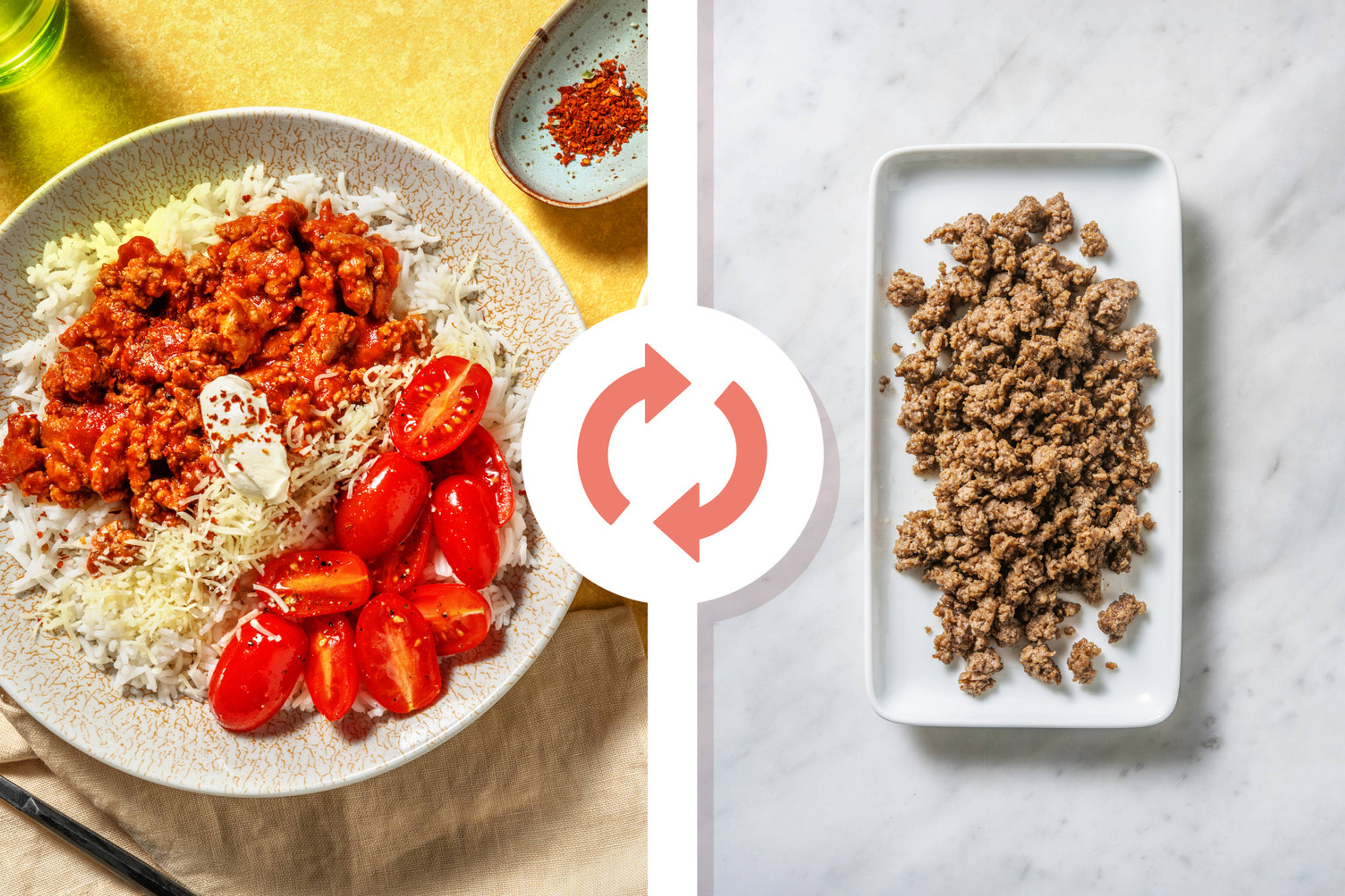 Beef Chilli and Rice Burrito Bowl