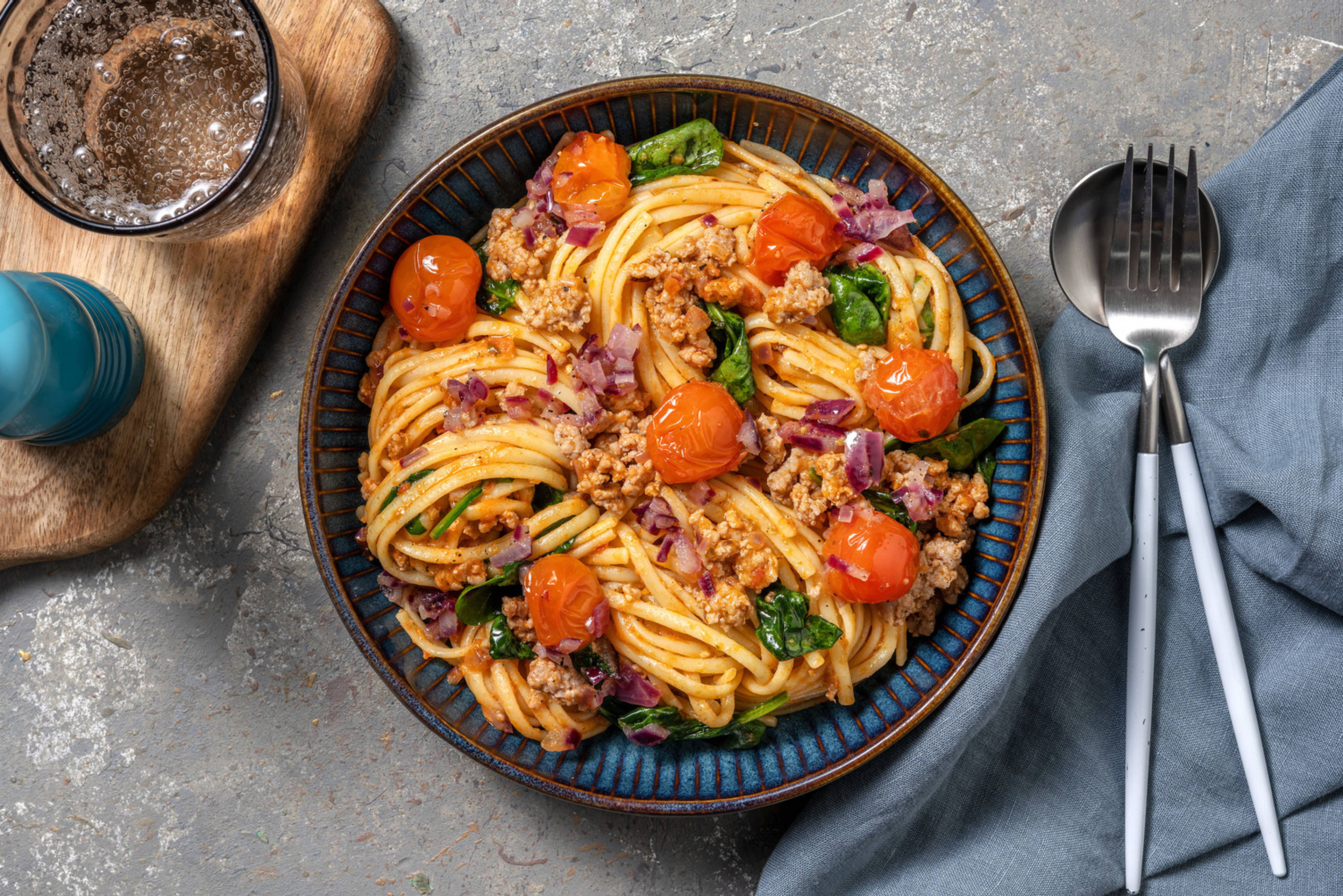 Linguine express au poulet haché