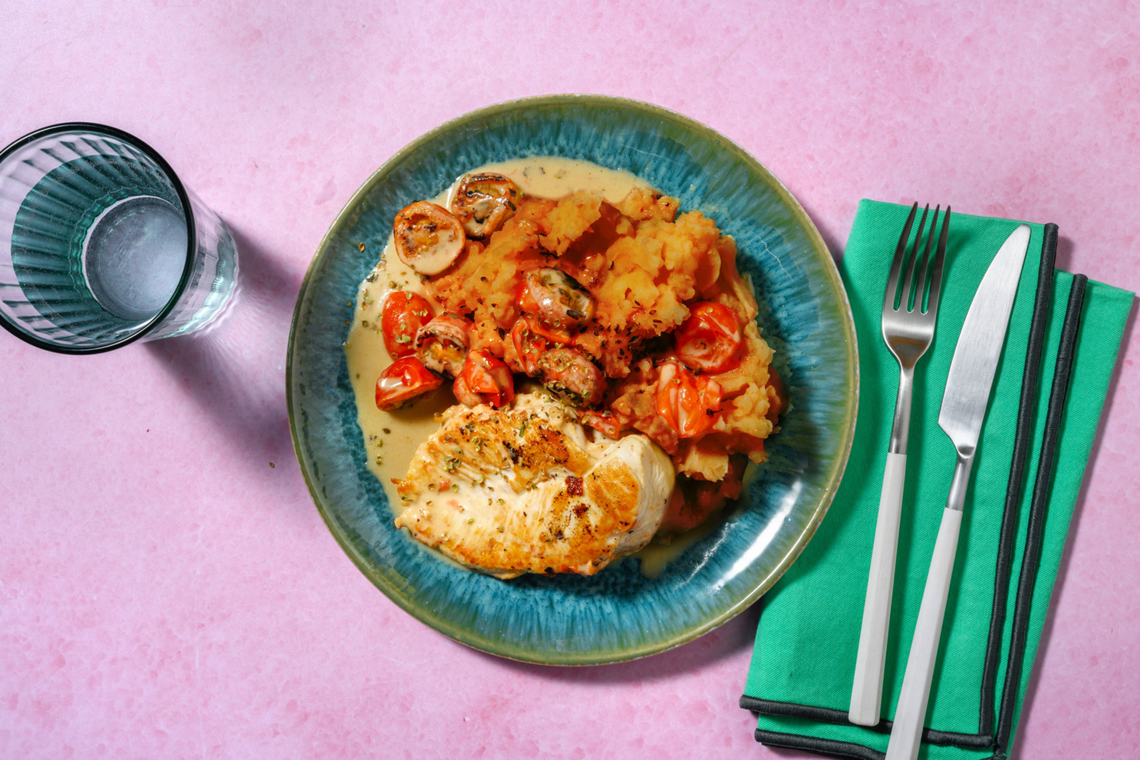 Pechuga de pollo en salsa de pecorino