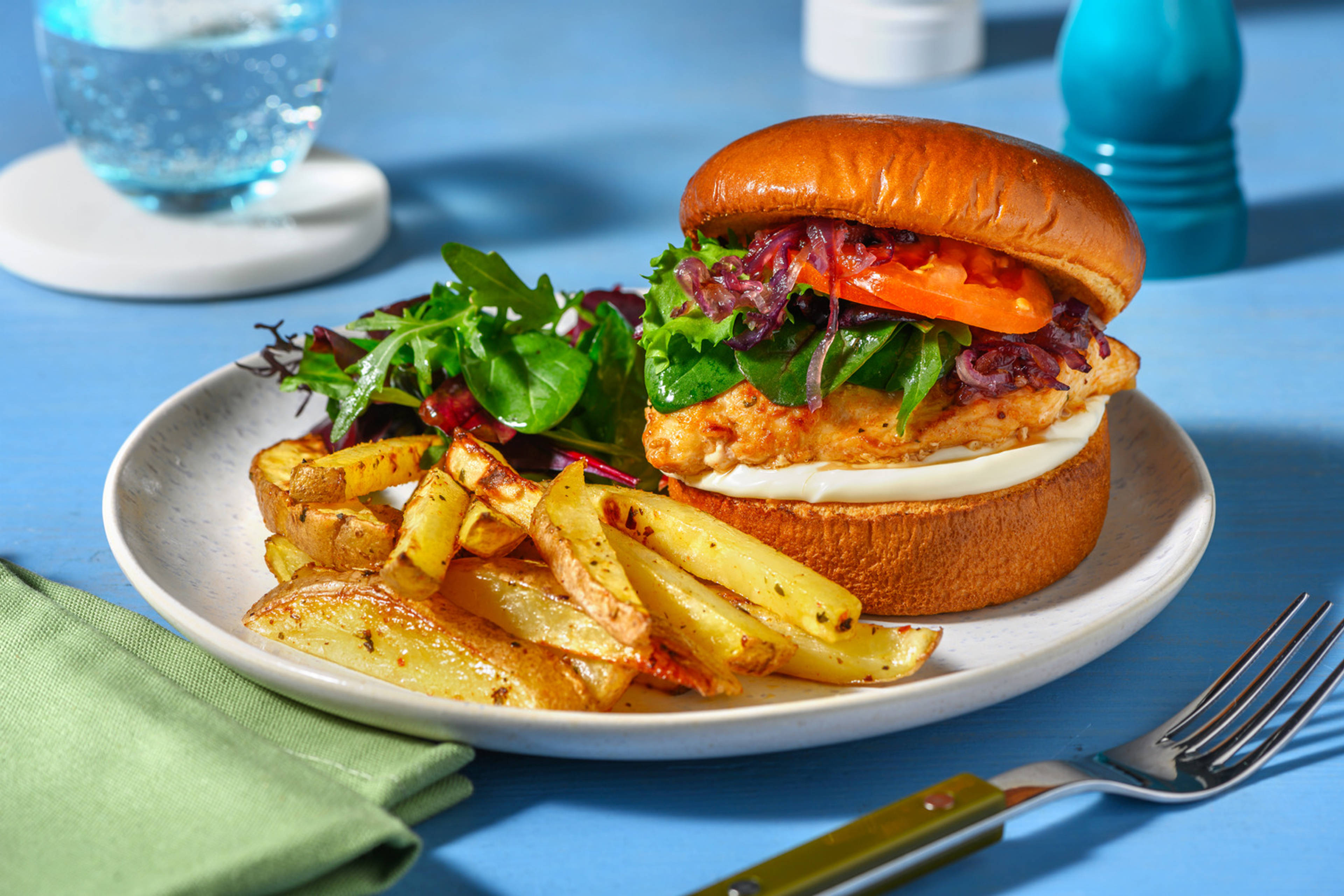 Burger di petto di pollo alla paprika