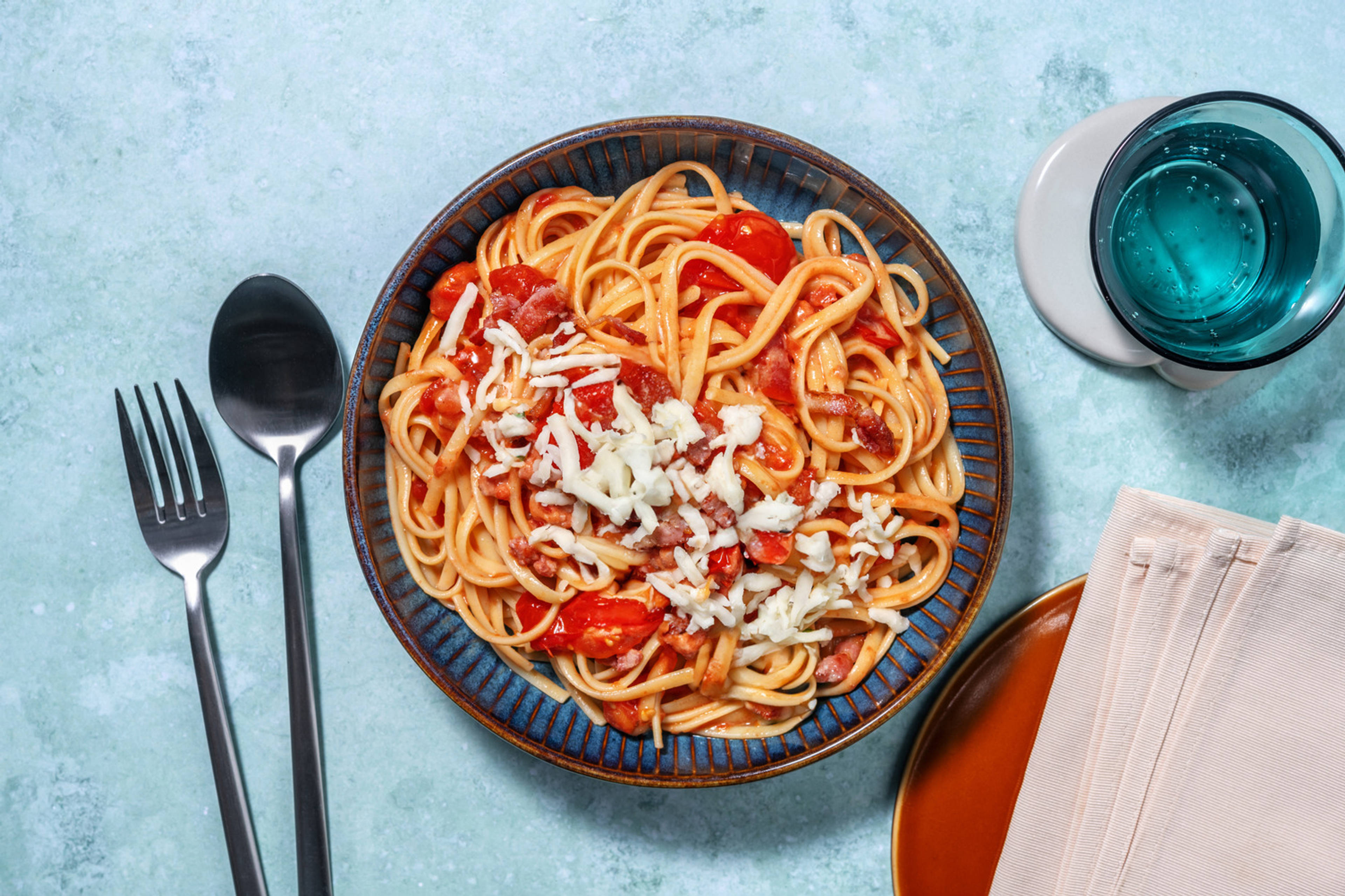 Bacon and Cheese Linguine