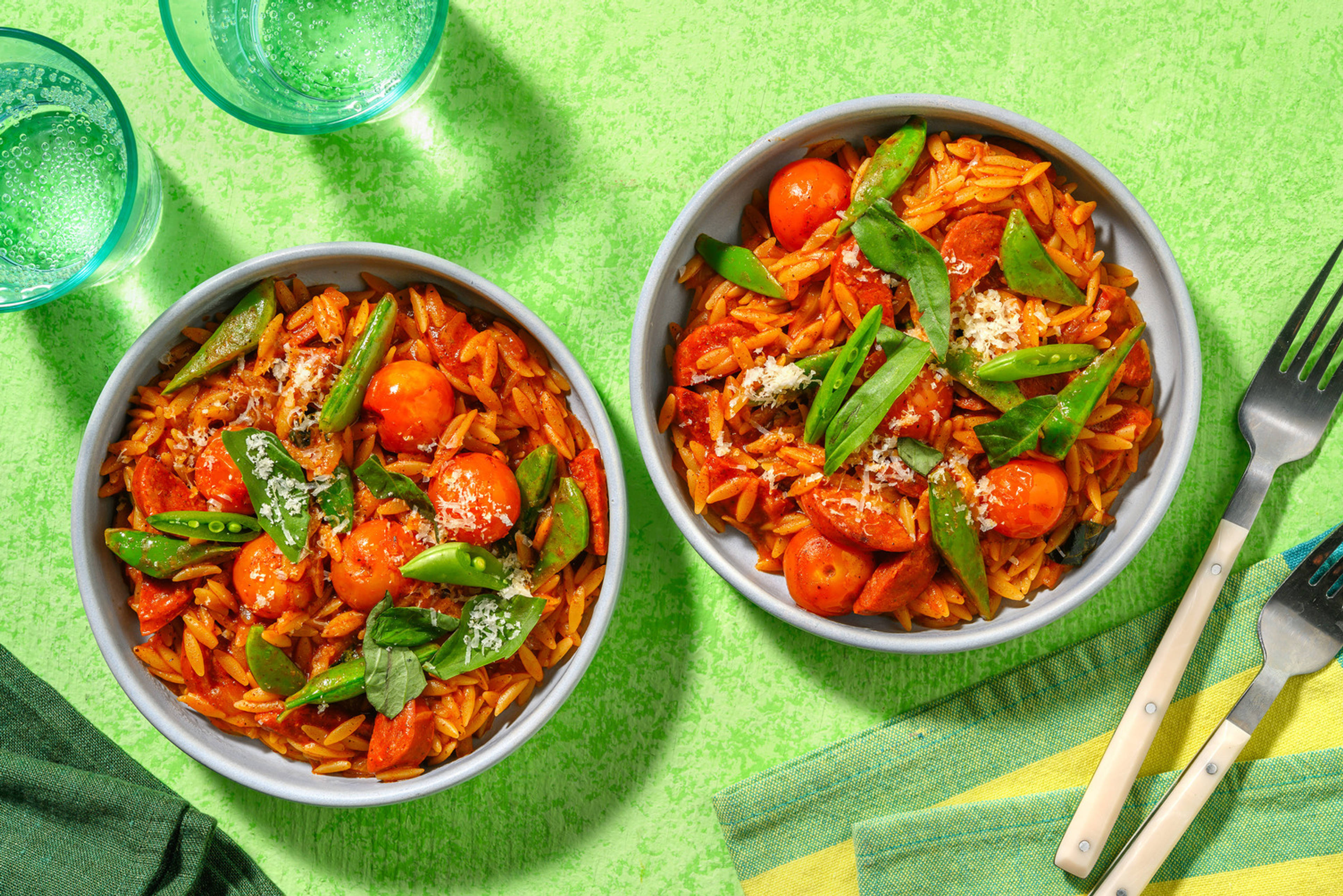 One-pot chorizo-orzotto