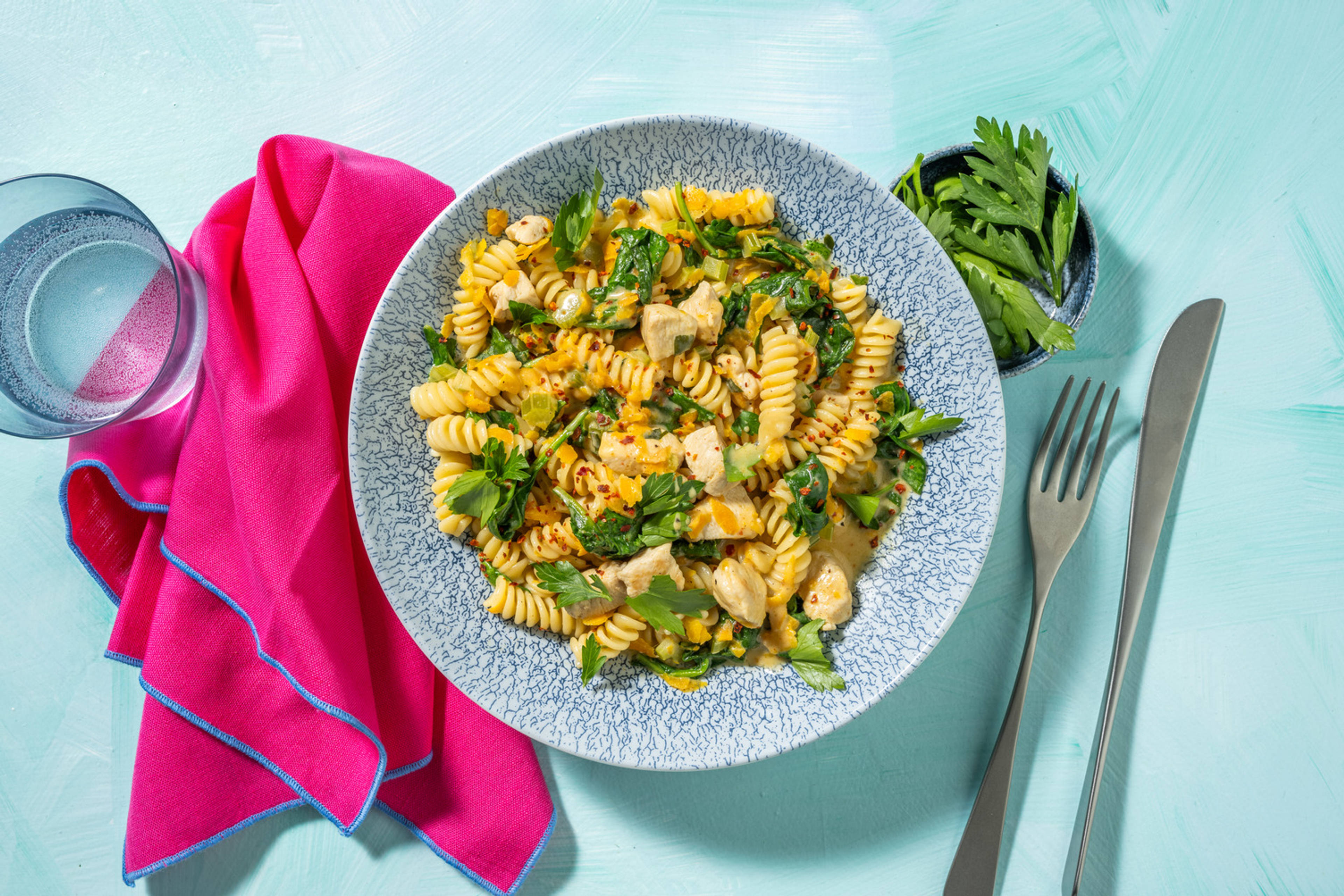 One-Pot Chicken & Veggie Fusilli