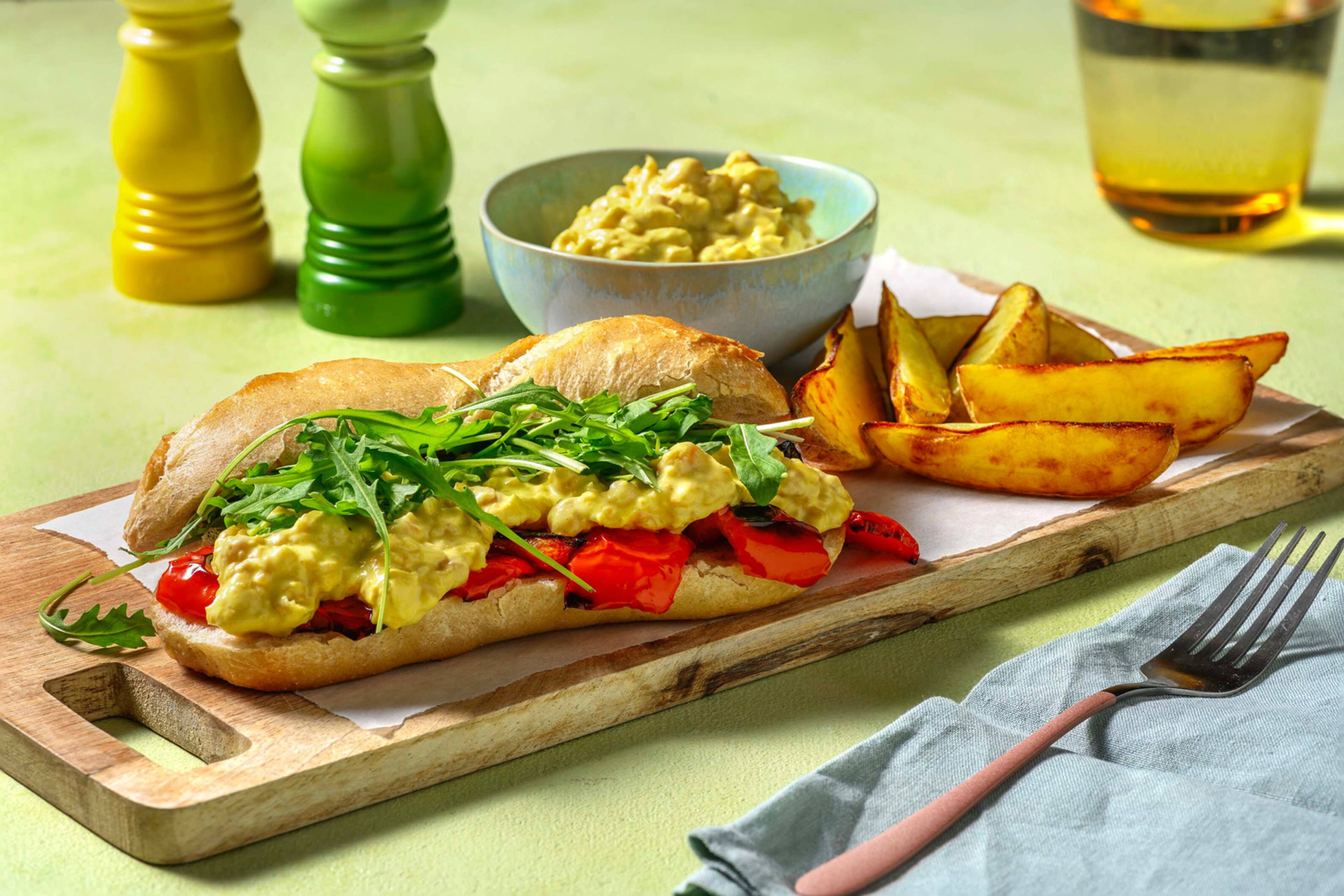 Lun kikærtesandwich