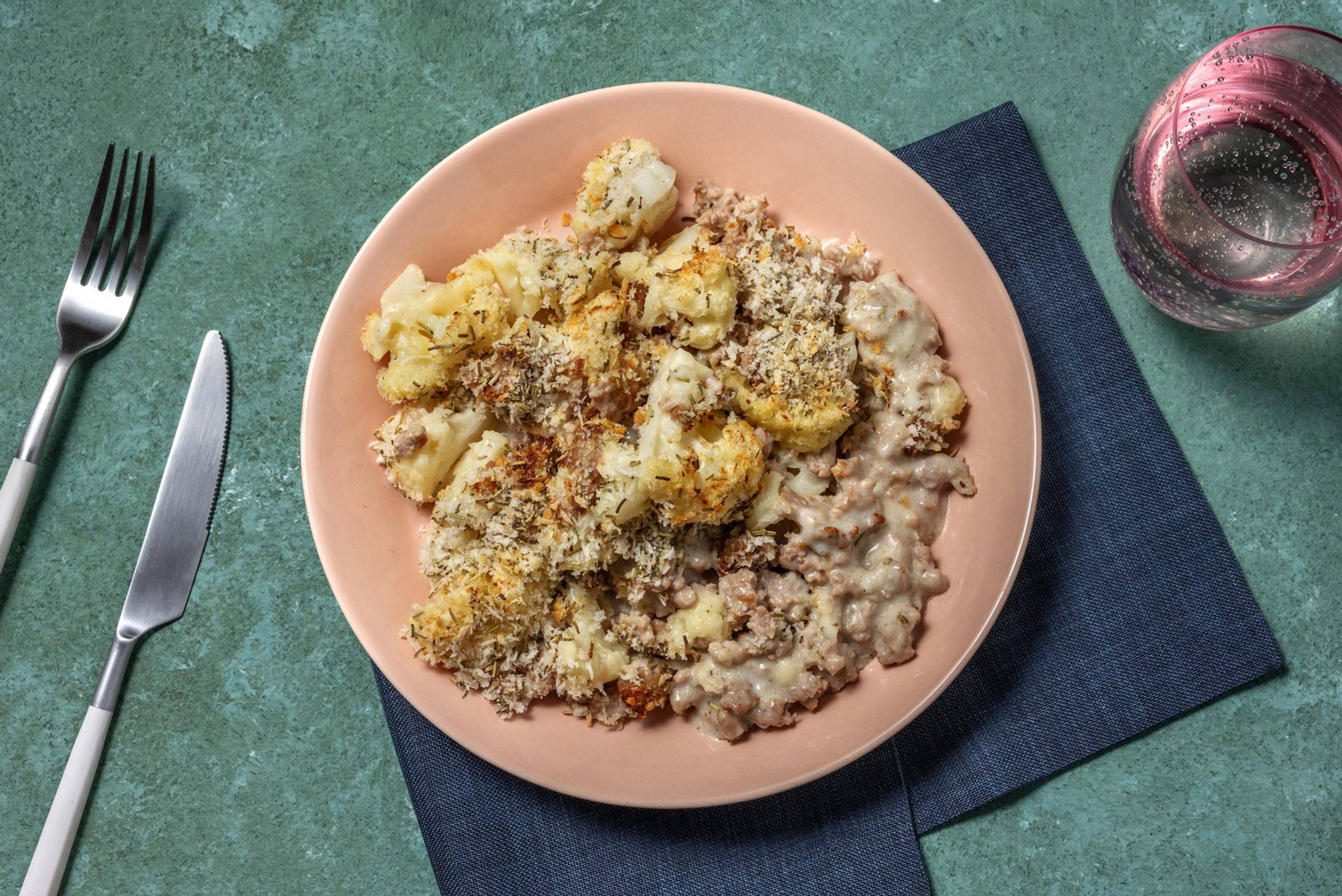 Sformato di cavolfiore e salsiccia