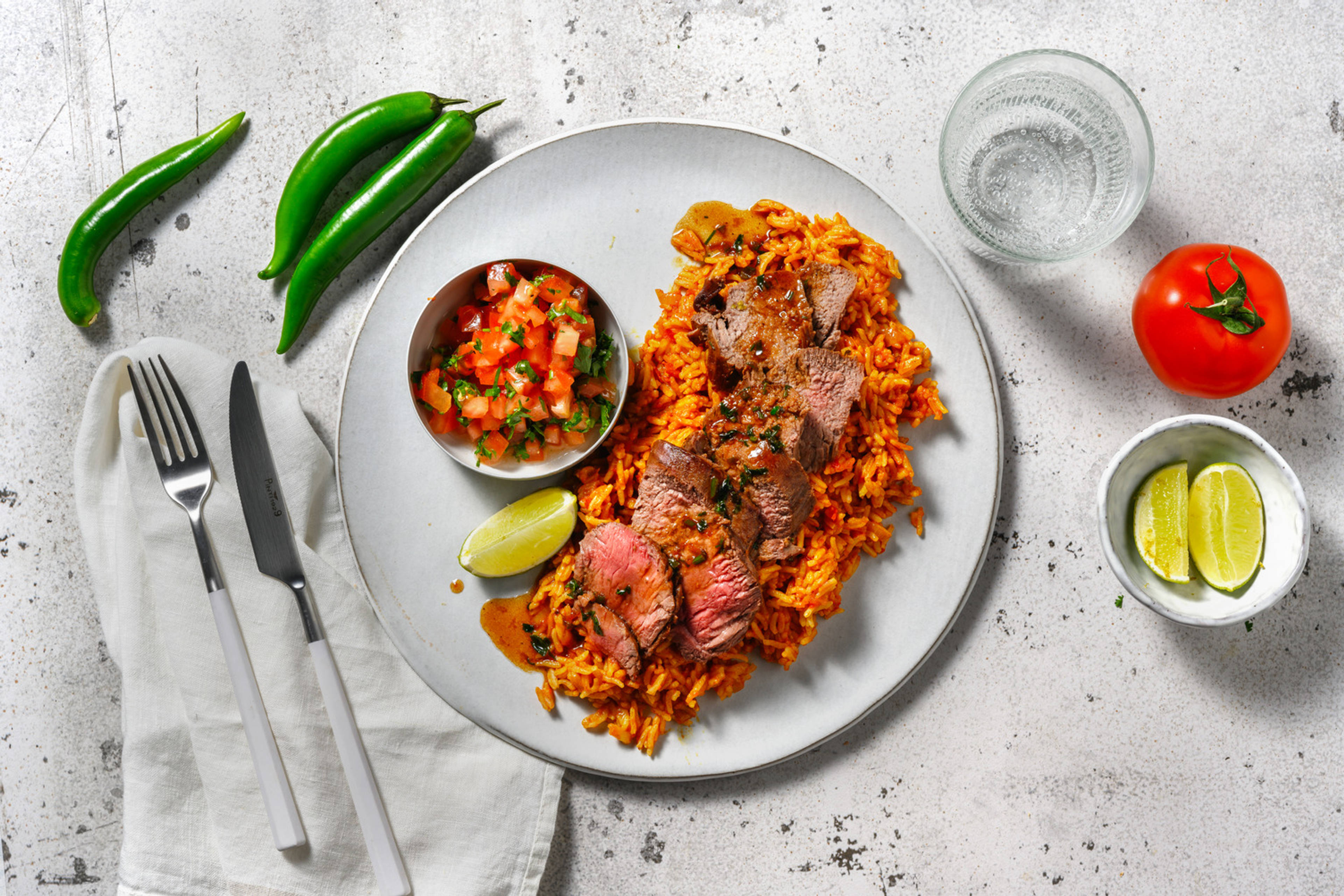 Carne asada : pavé de bœuf à la mexicaine