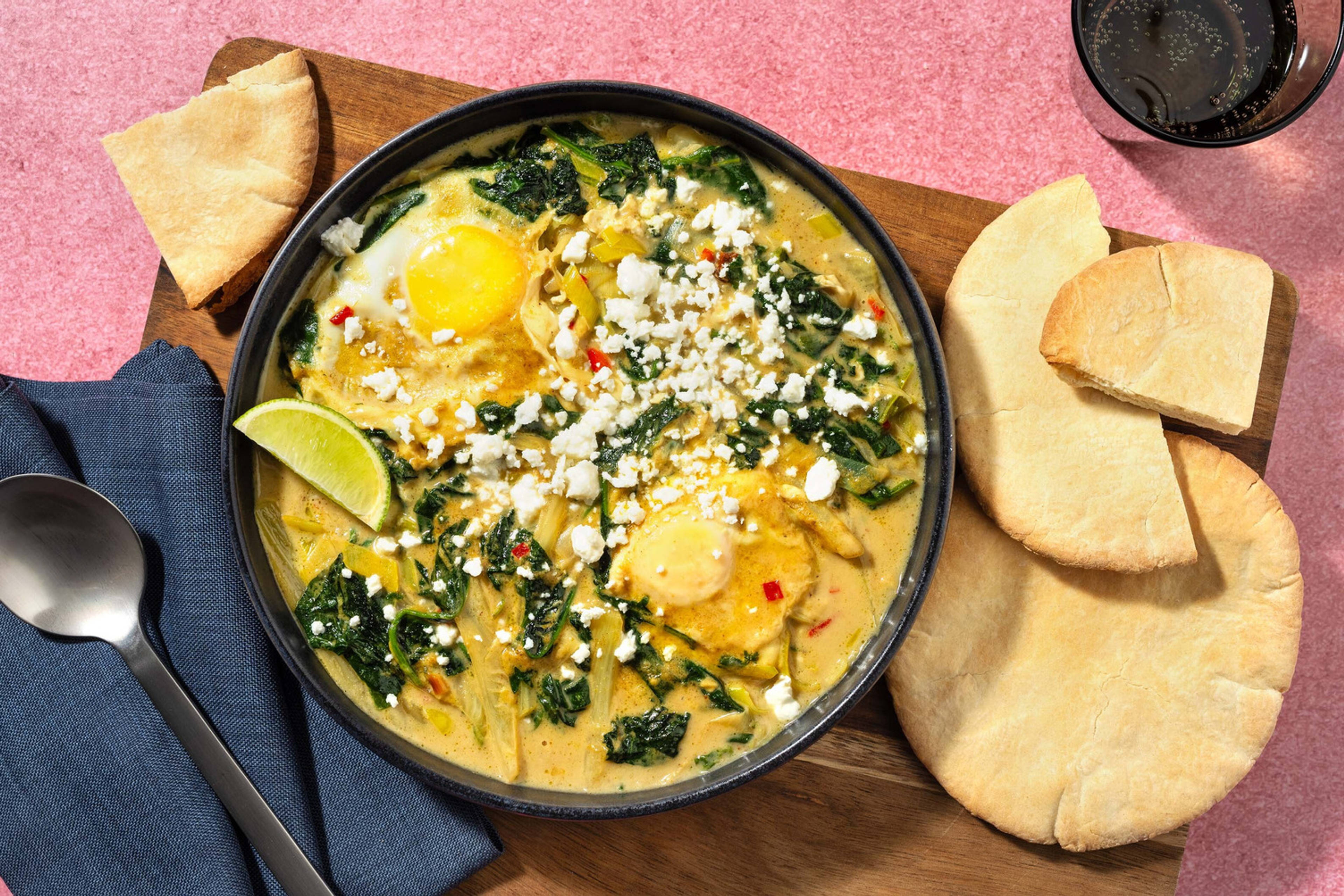Shakshuka curry met witte kaas