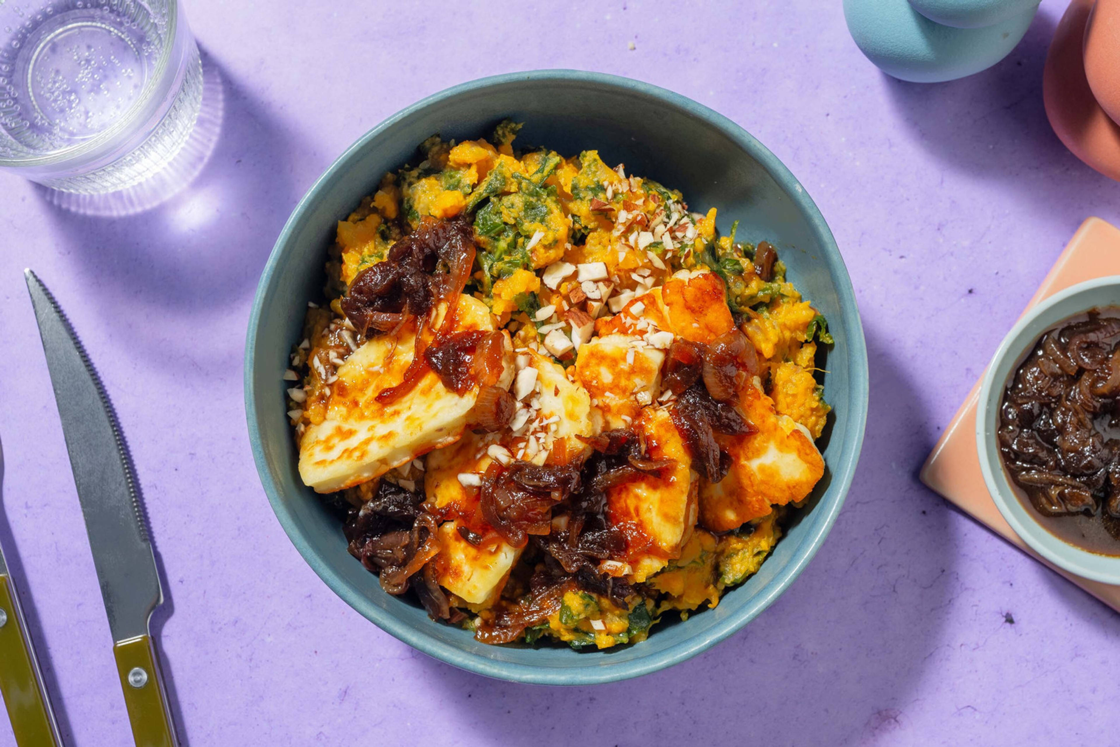 Stoemp de patate douce et chou frisé