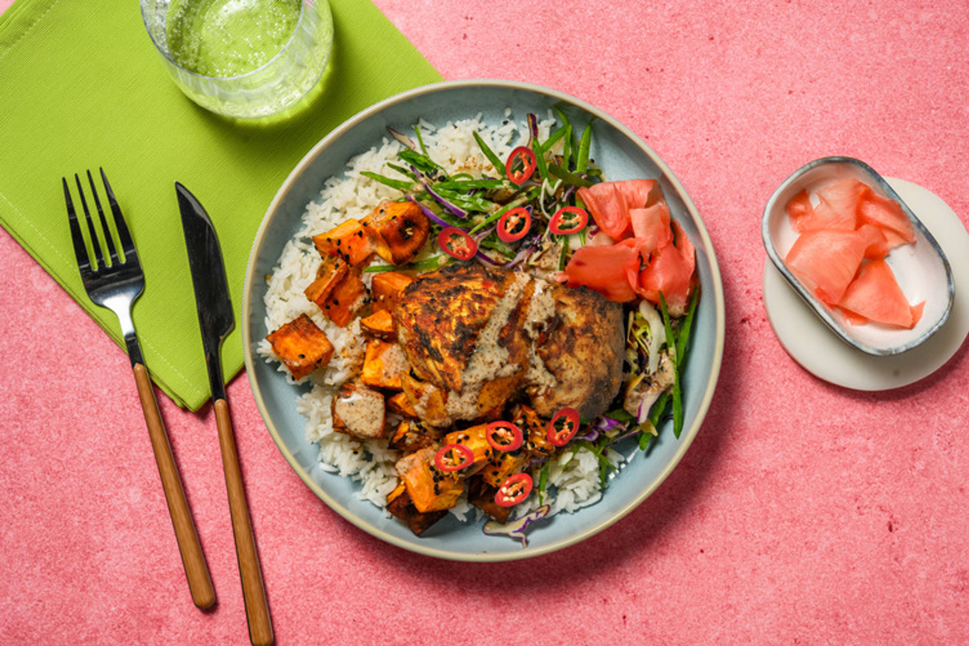 Sesame Chicken & Rice Bowl