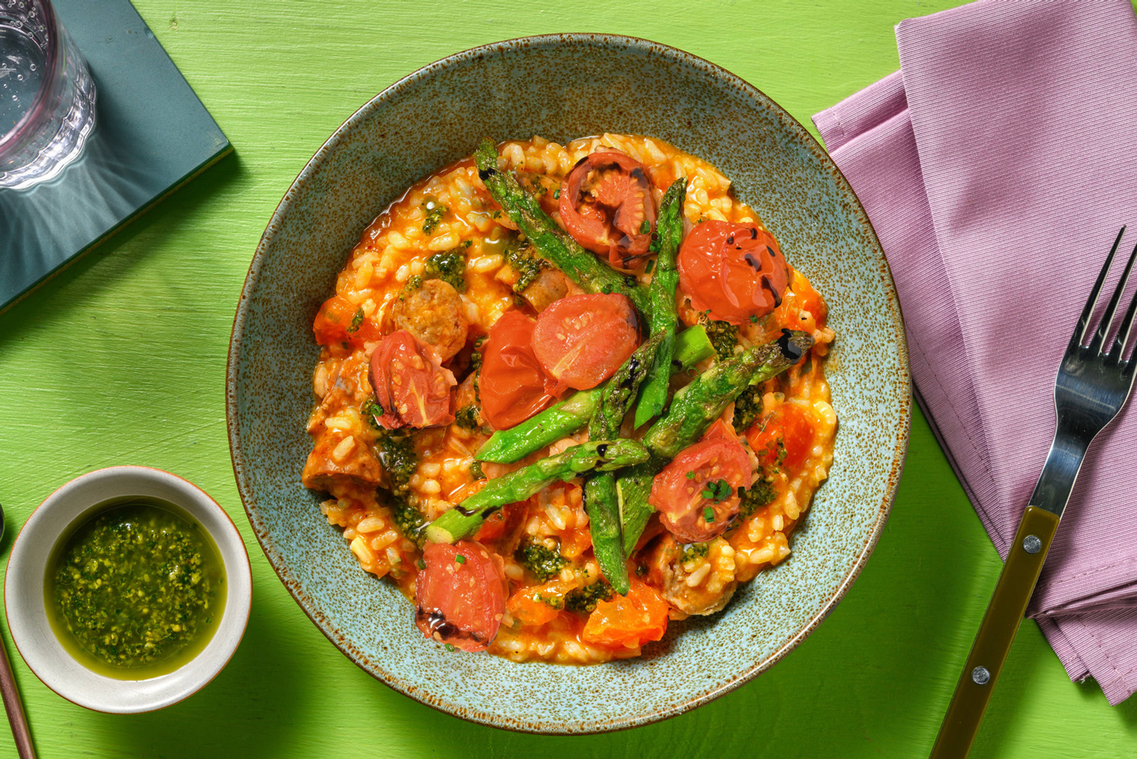 Oven-Baked Sausage Risotto al Pomodoro