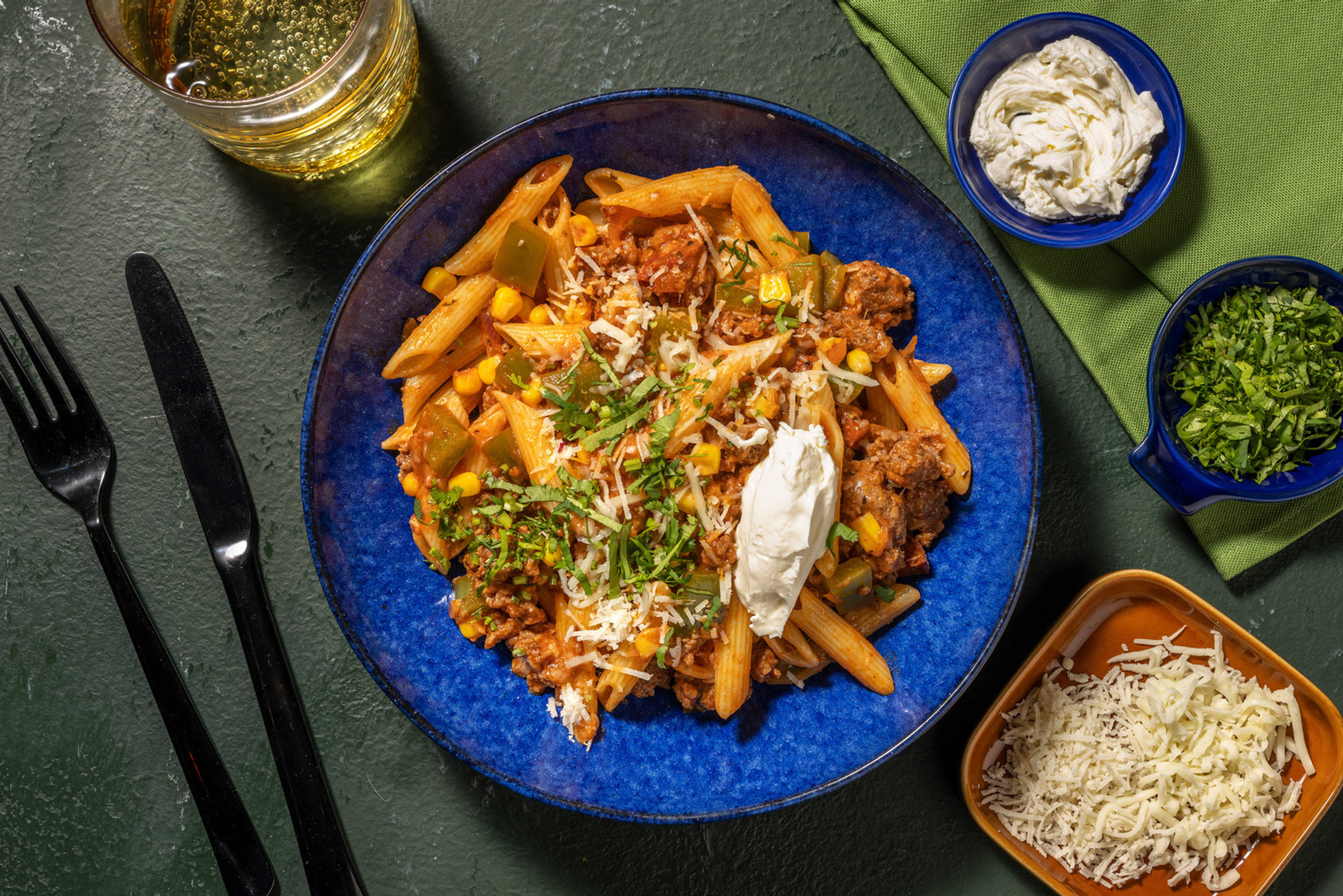 Rijke pasta met Mexicaanse twist