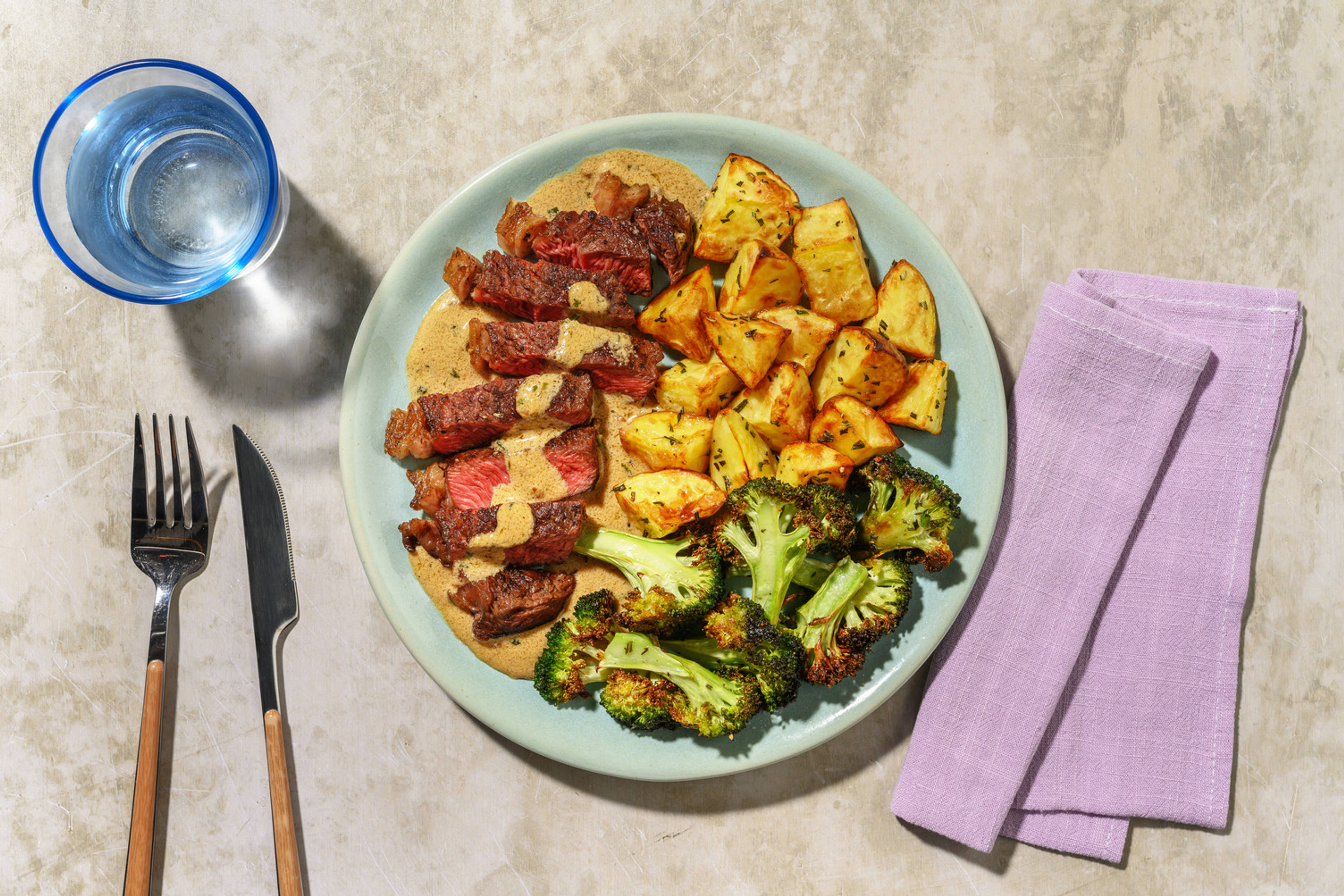 Beef in a Mustard Rosemary Sauce