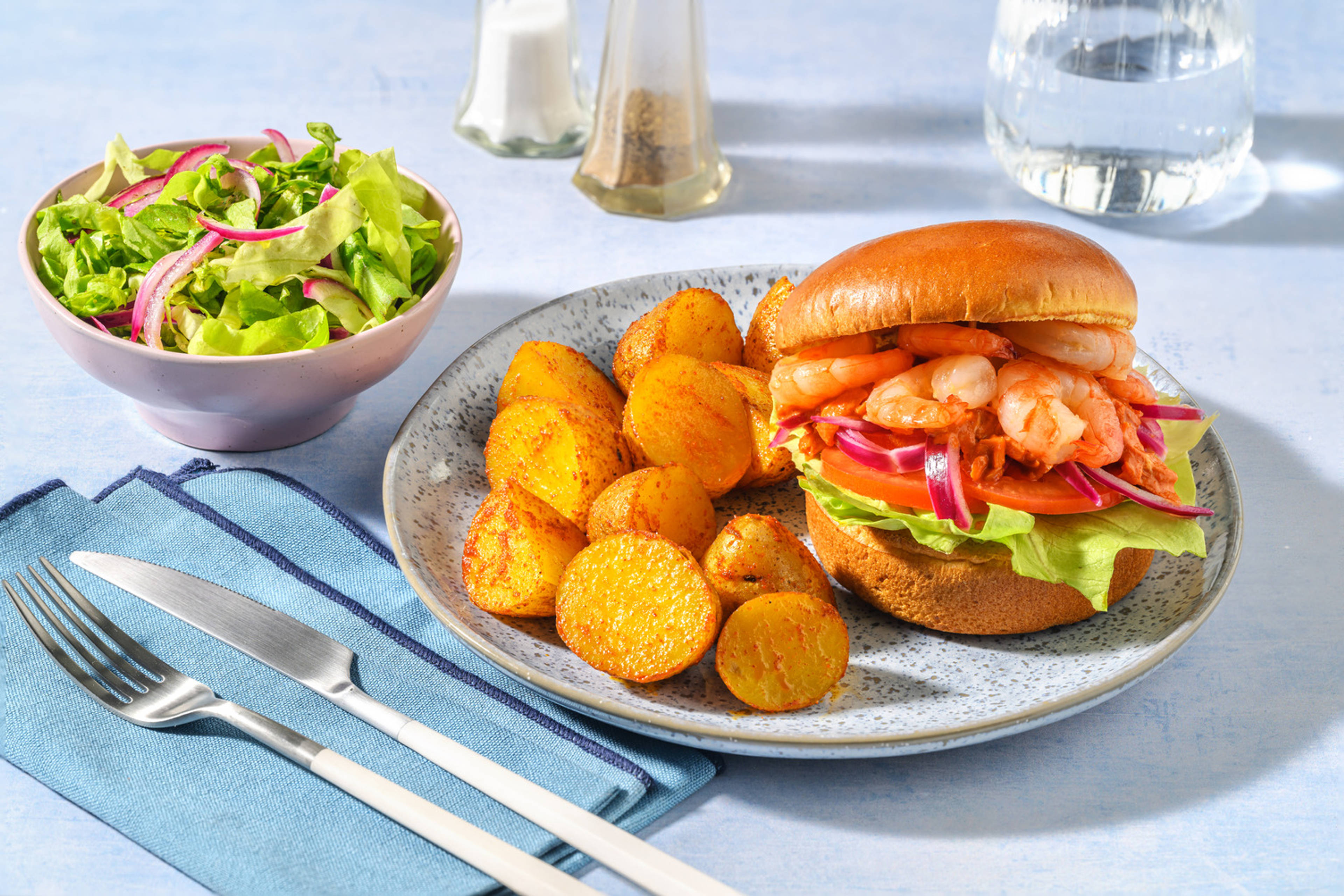Spicy Prawn Burger