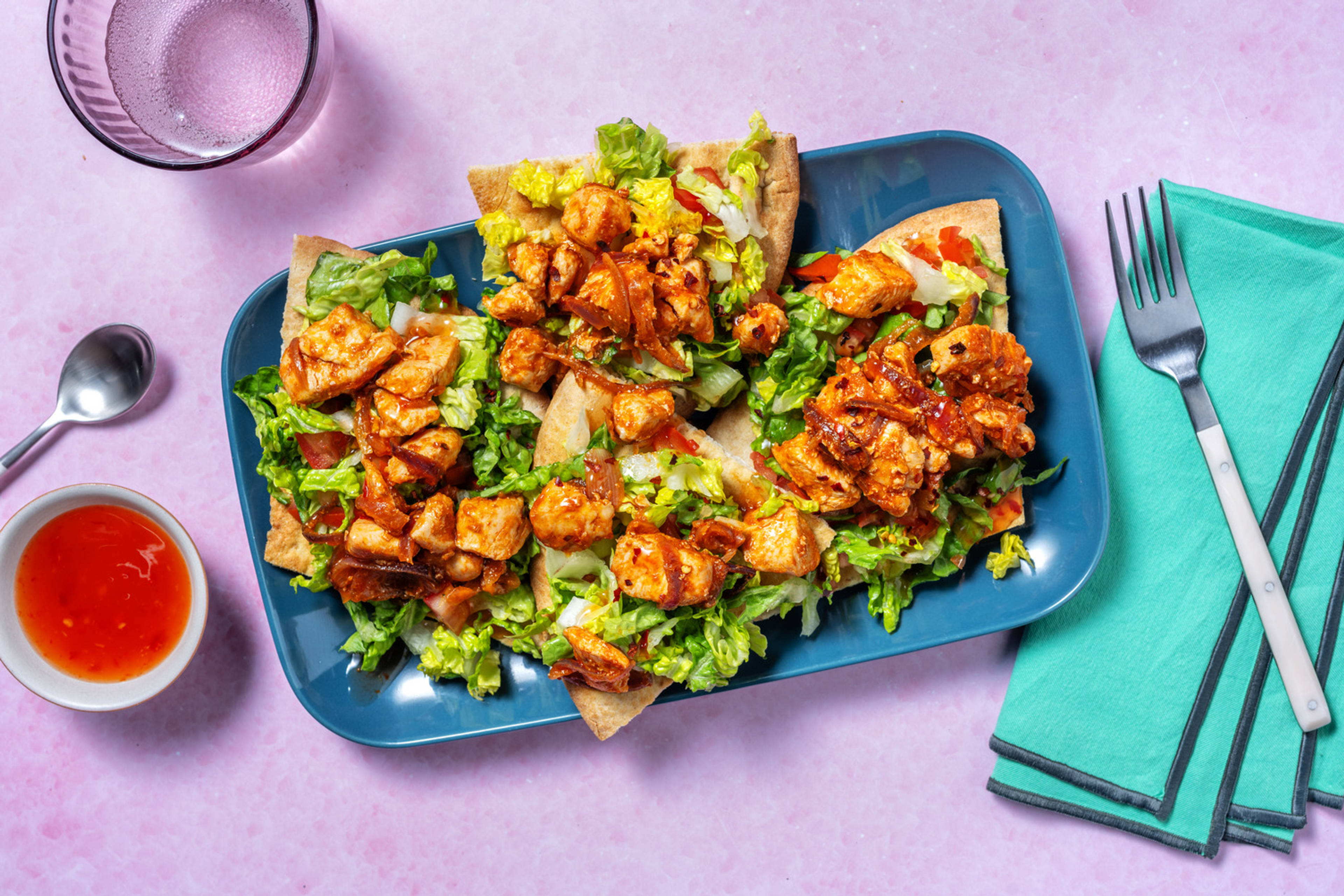 Curried Chicken Loaded Flatbread