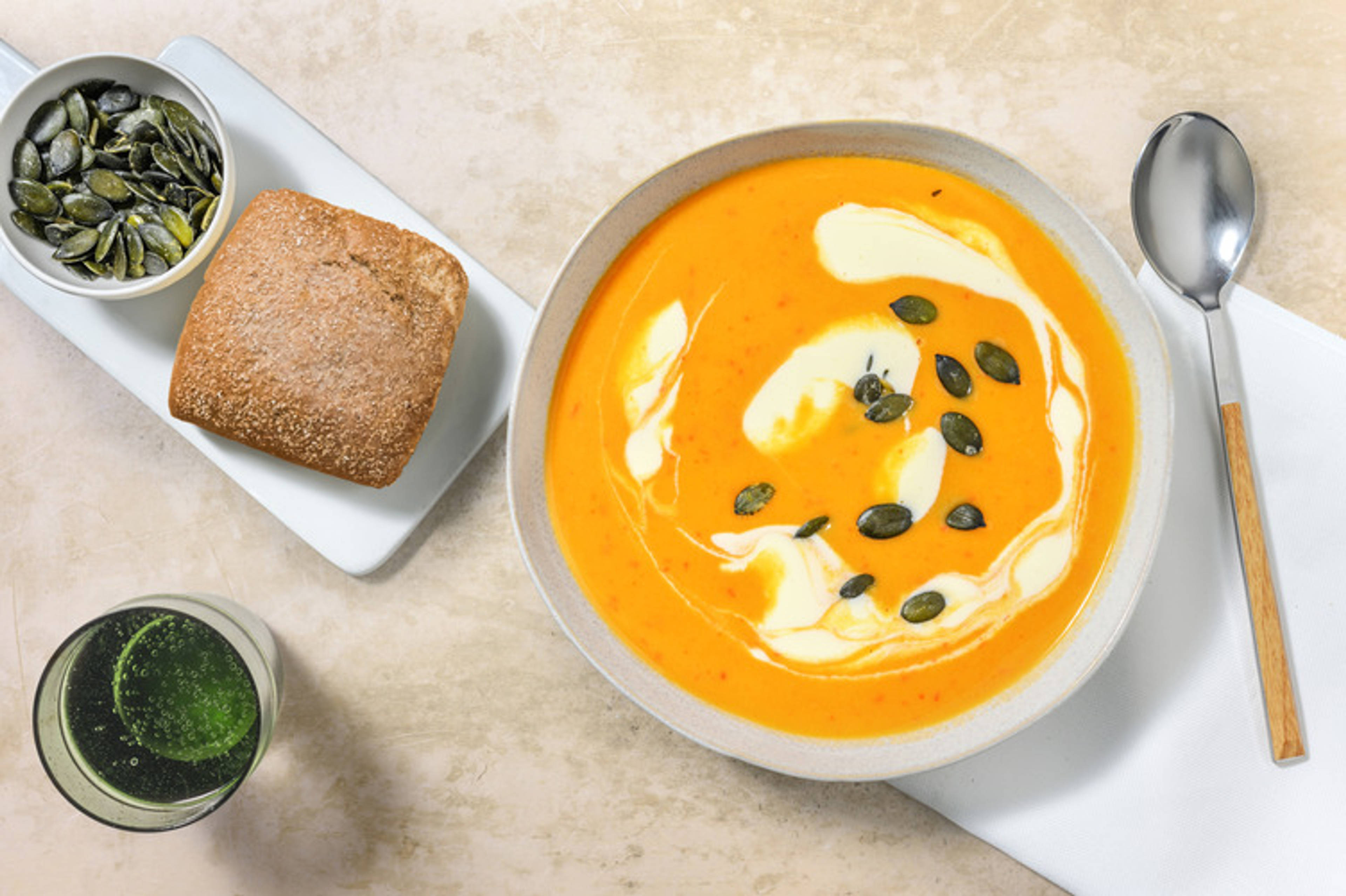 Velouté solaire de poivron & patate douce