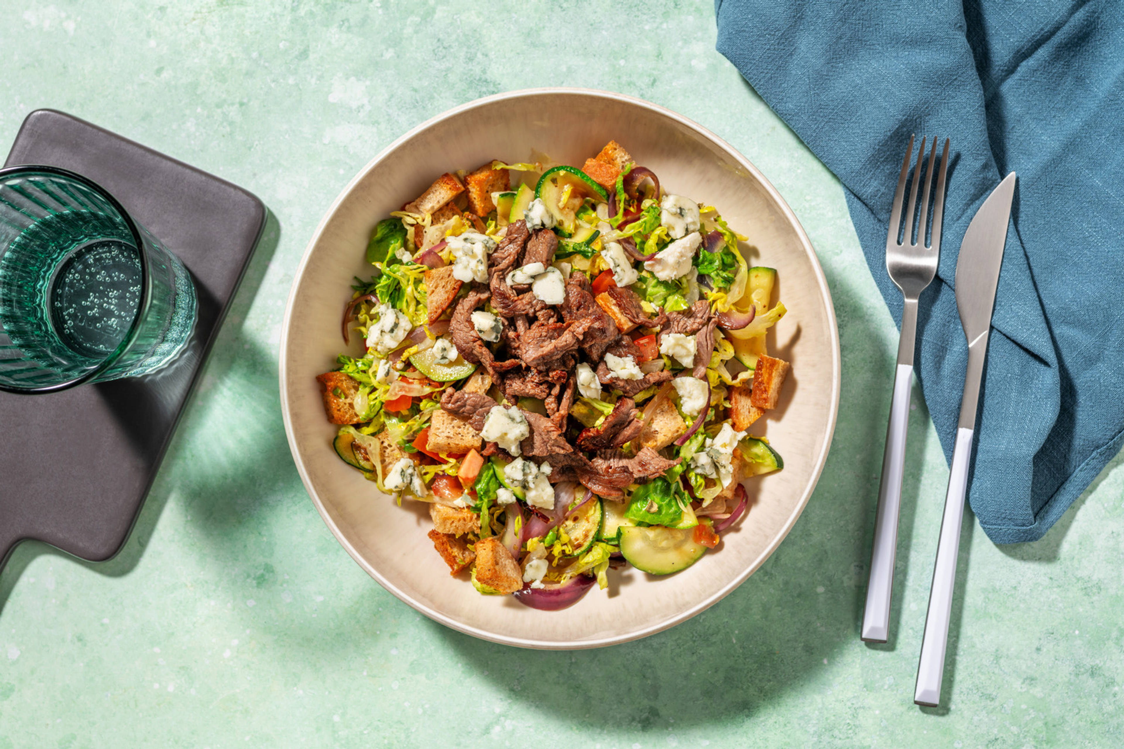 Salade maxi gain de temps bœuf & fromage bleu