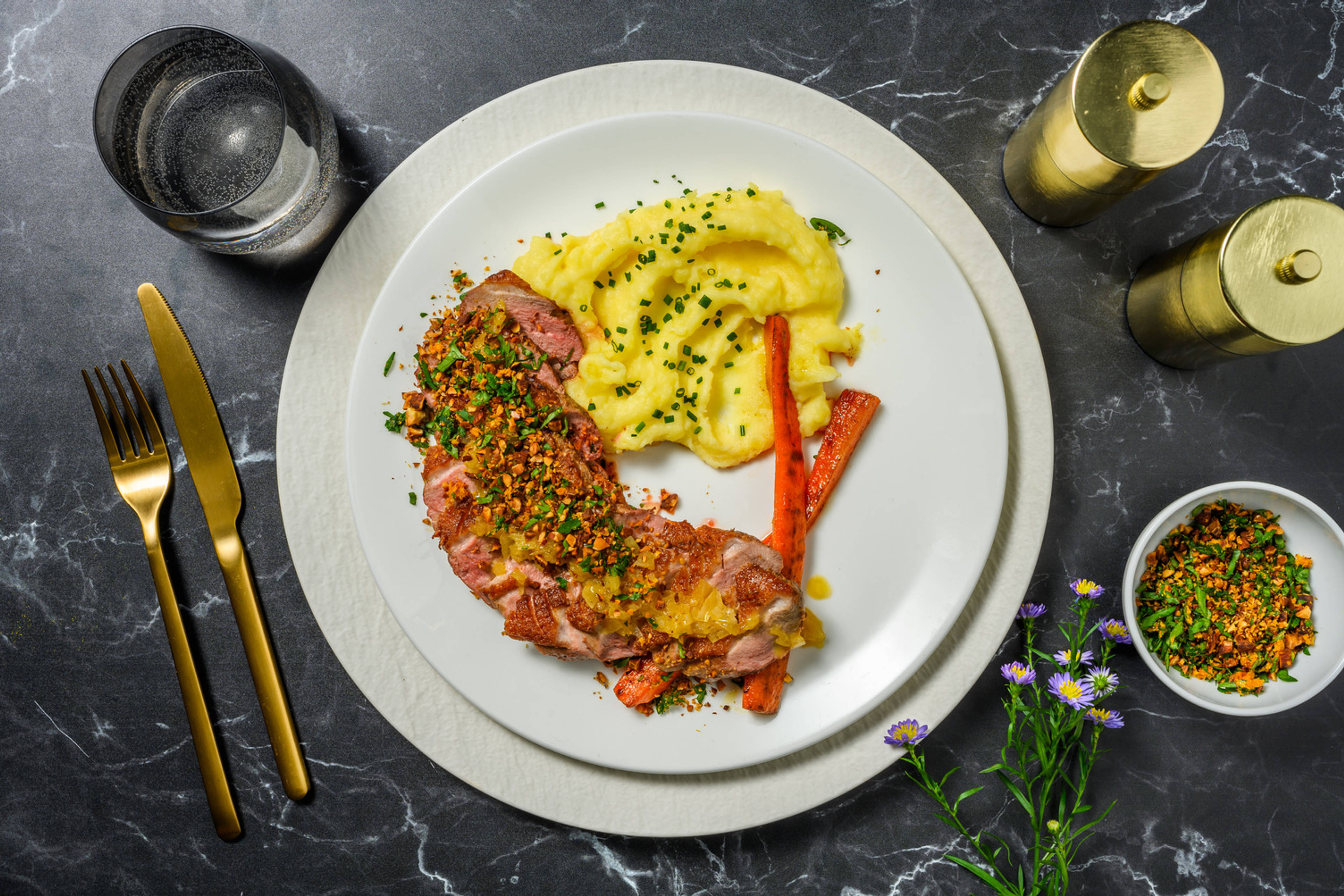 Filet de canard sauce à l’orange & gremolata