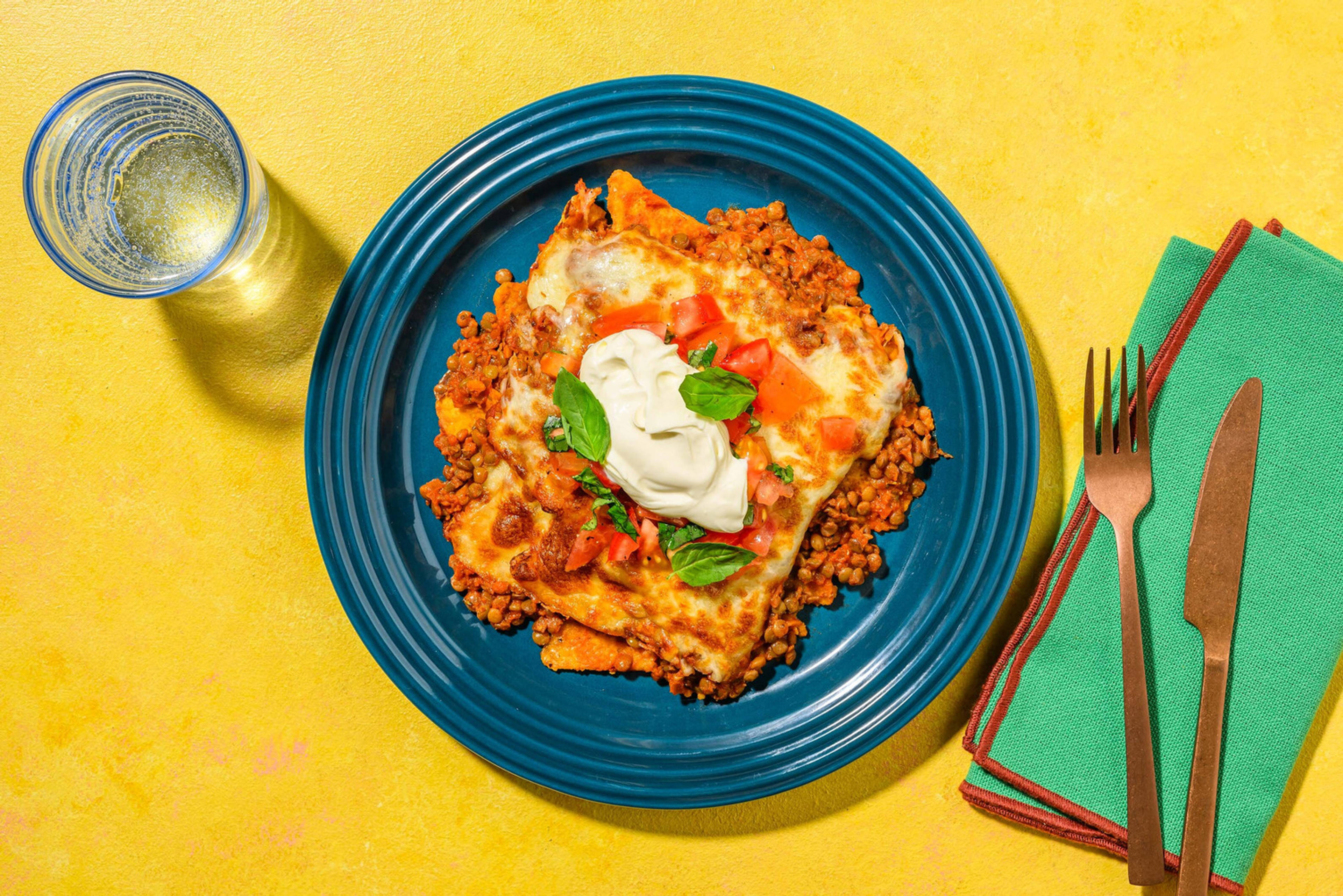 Loaded nacho's met Italiaans geïnspireerde twist
