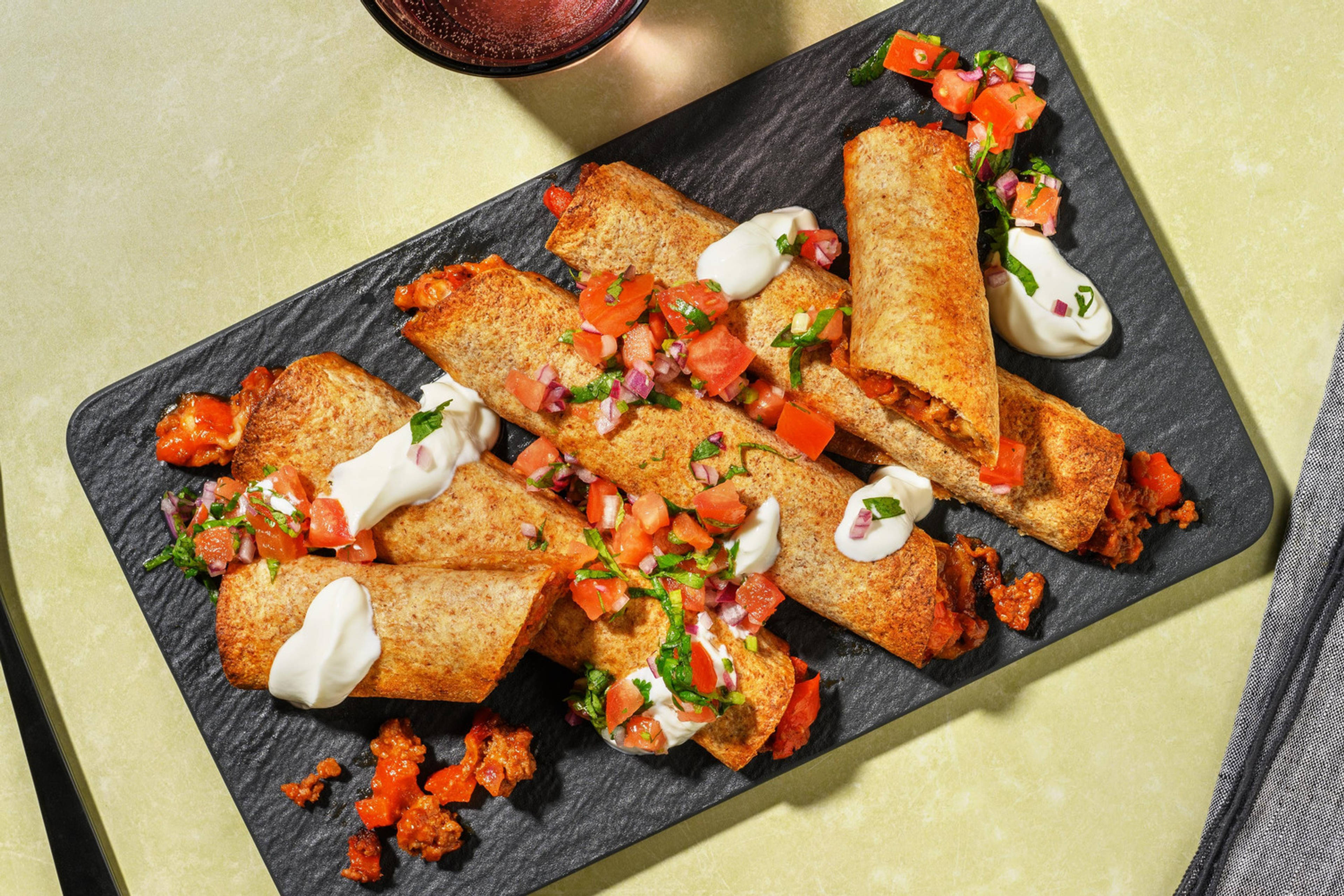 Taquito's met rundergehakt en kaas