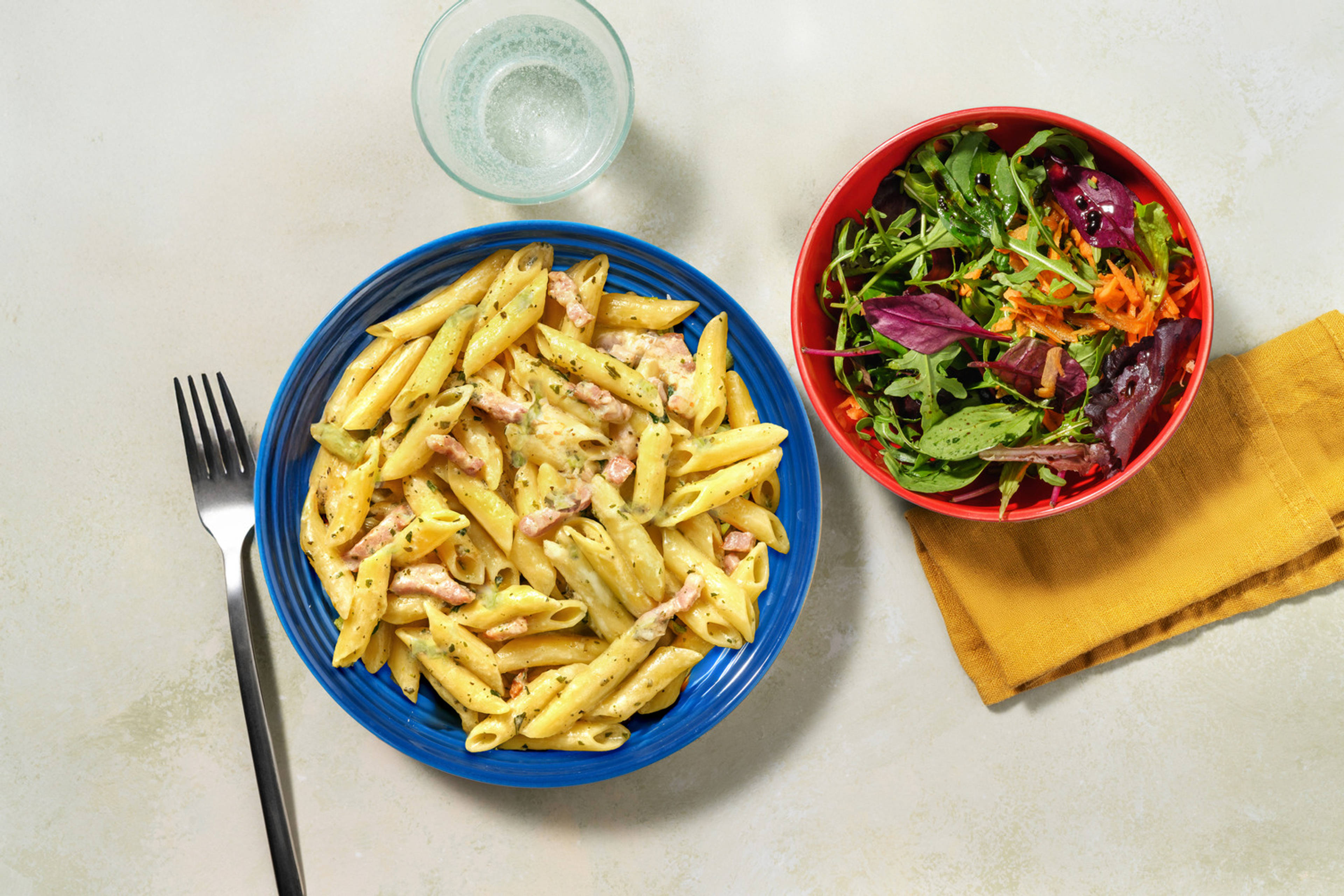 Swift Bacon Pesto Pasta