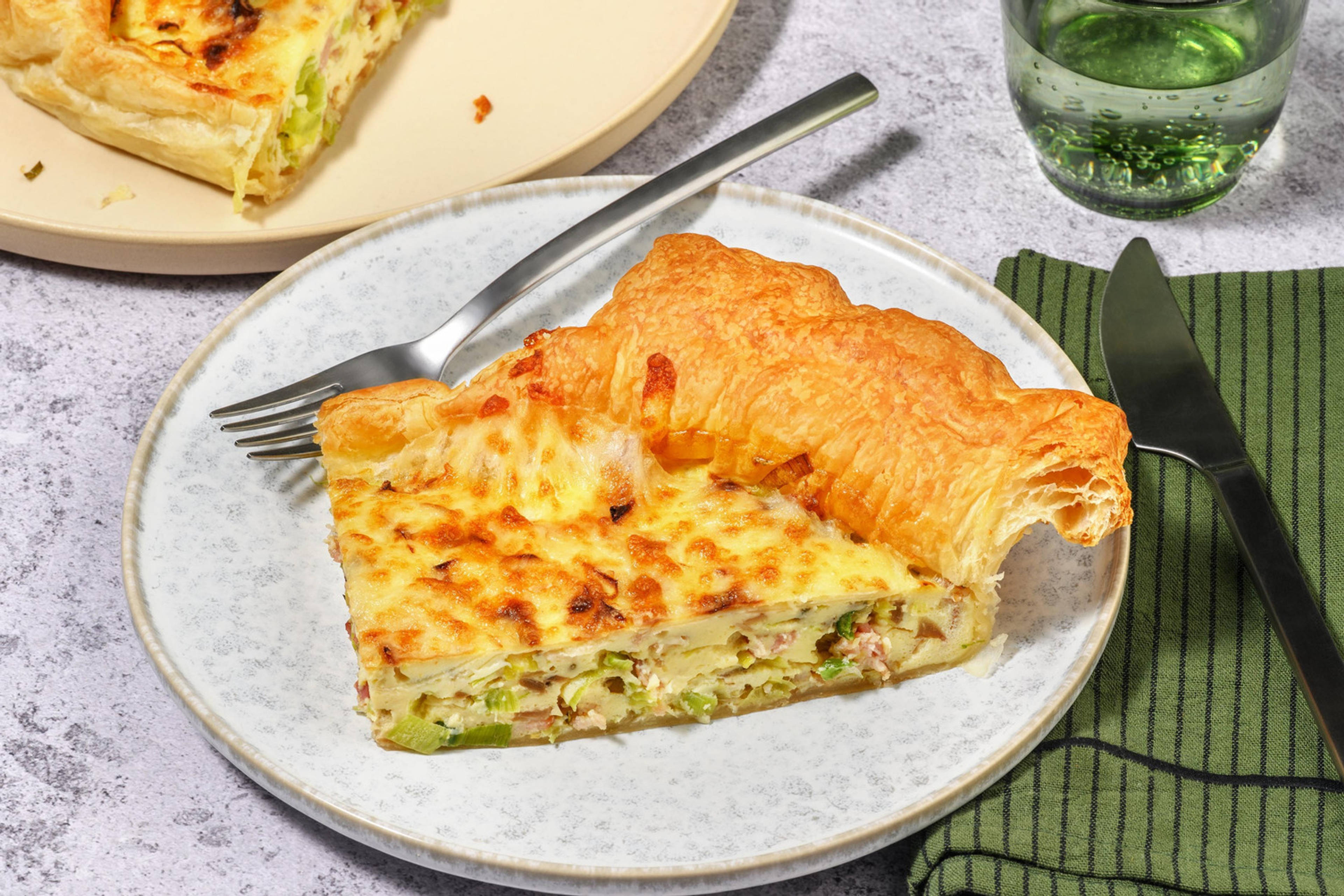 Quiche au lard, fromage et chou-rave