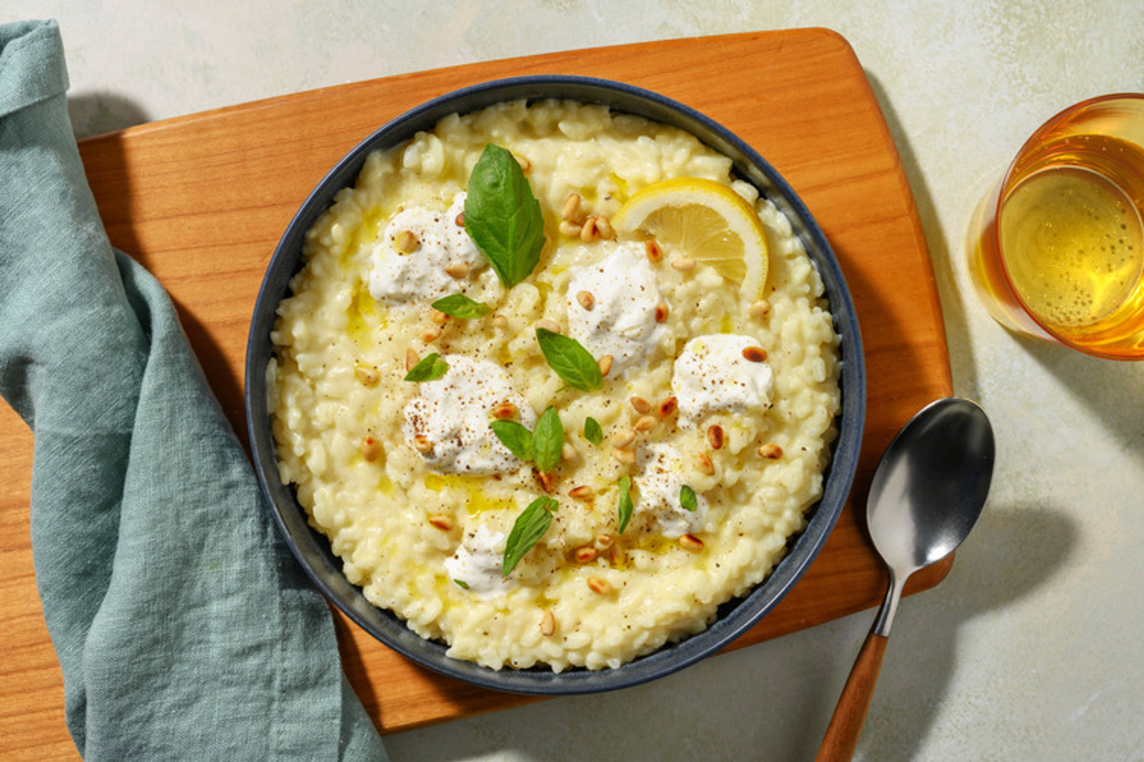 Risotto fresco allo stracchino e limone