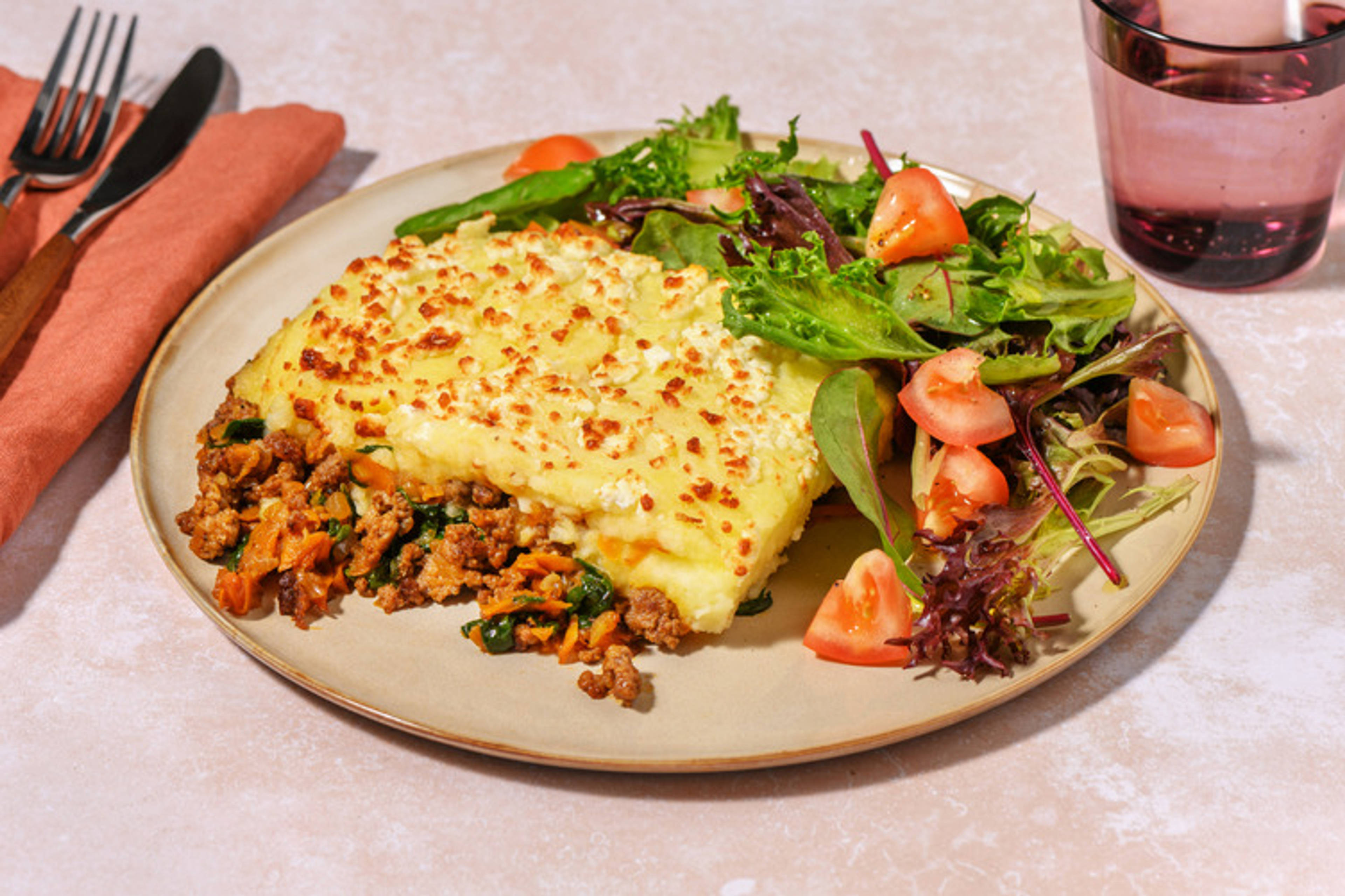Middle Eastern Beef & Fetta-Mash Pie