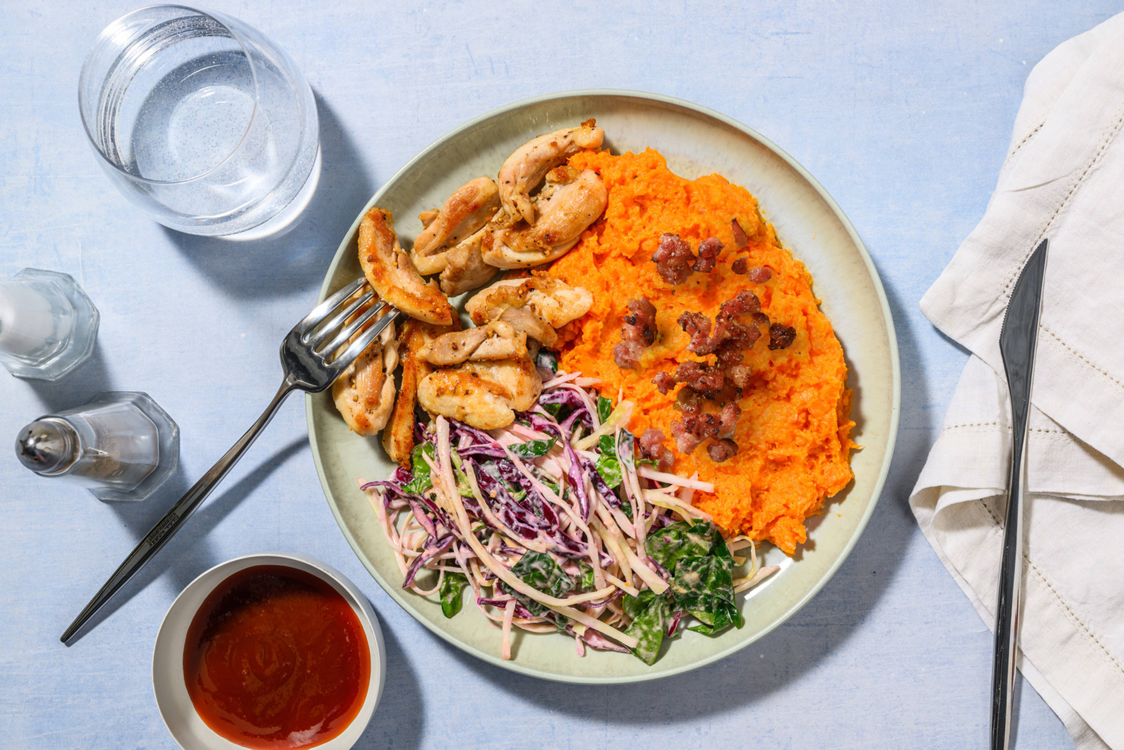 American-Spiced Chicken & Bacon Mash
