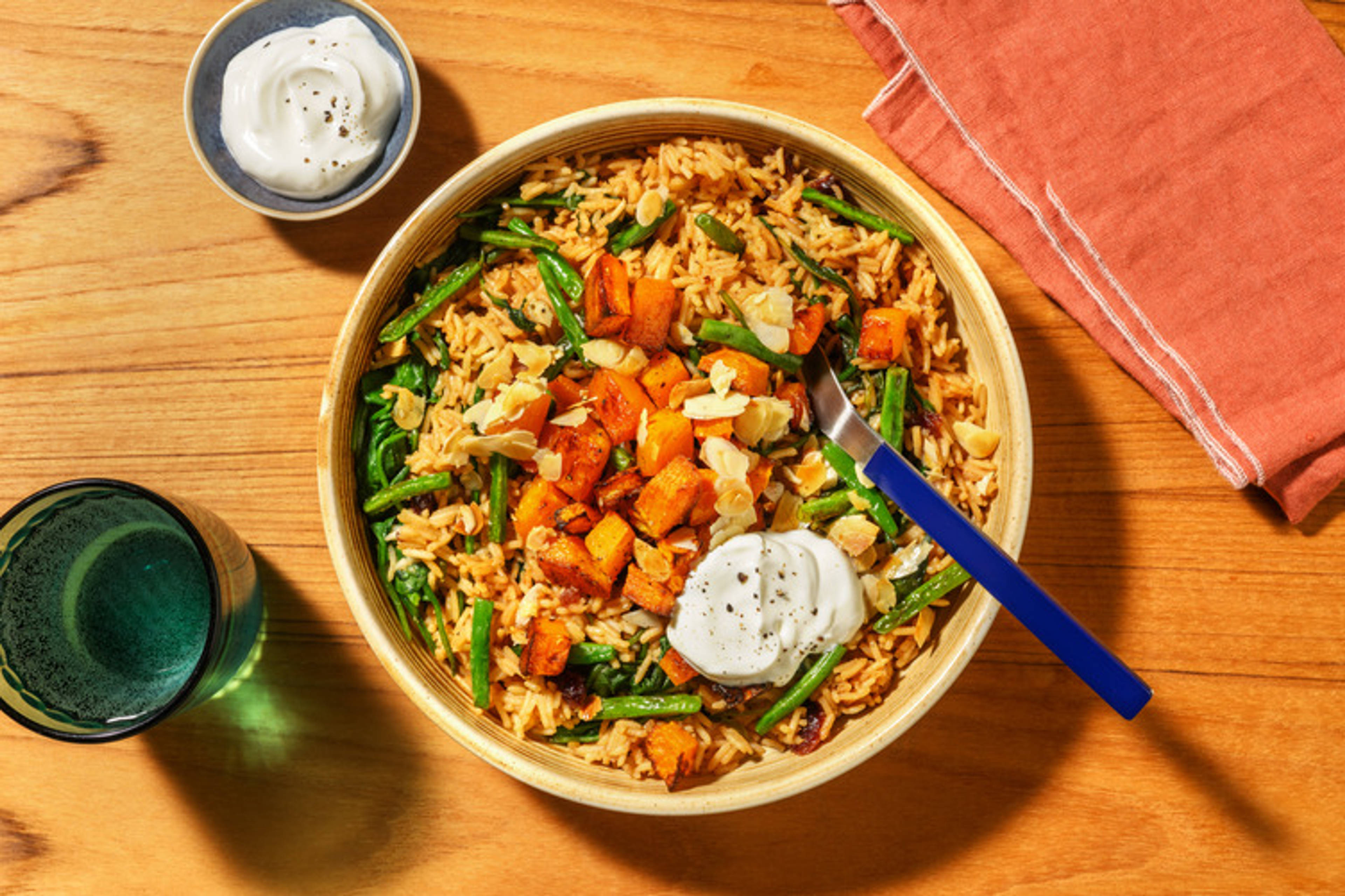 Bengali Roast Pumpkin & Currant Biryani 