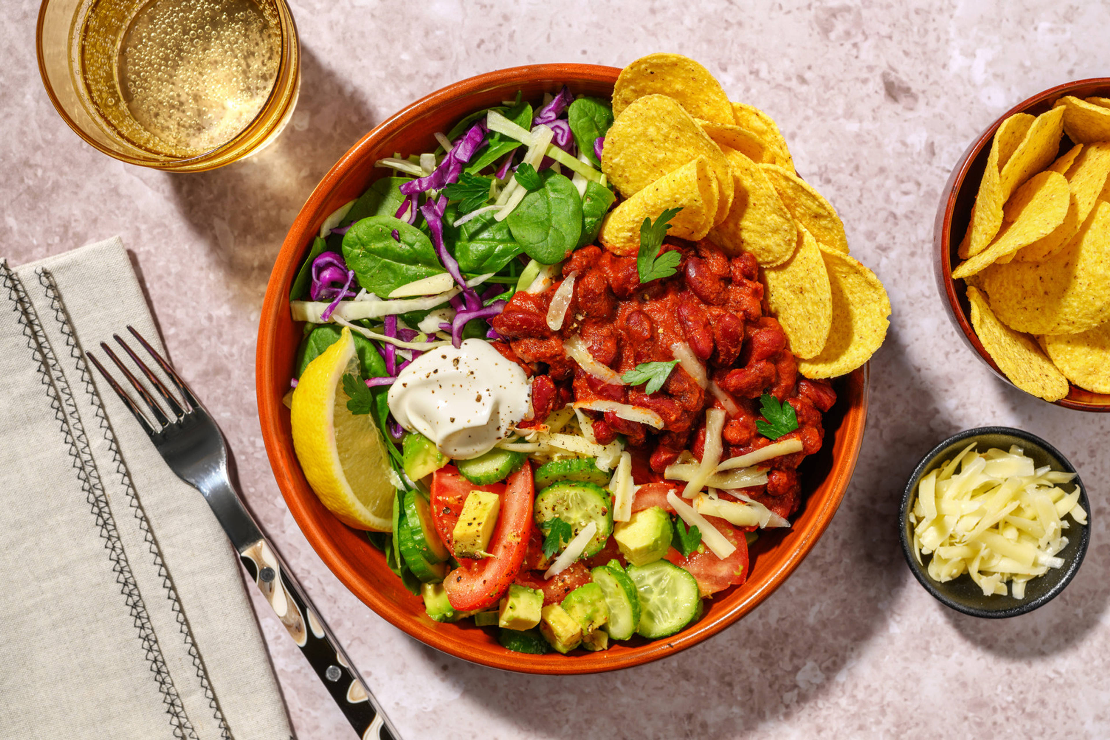 Loaded Mexican Bean & Avocado Bowl